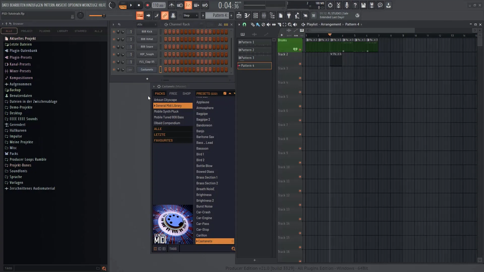 FL Studio 21에서 멜로디 작곡 및 하모닉 편곡하기