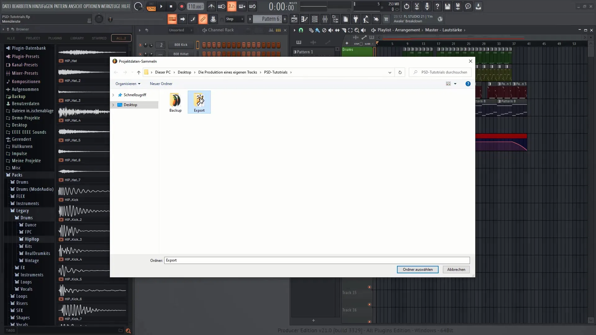 FL Studio 21: 프로젝트 내보내기 및 구조화하기