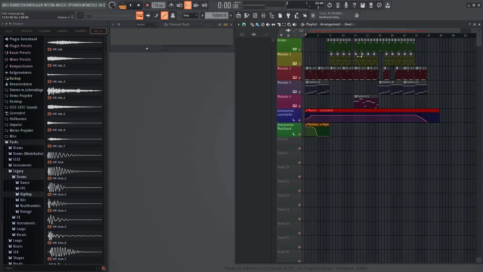 FL Studio 21: 프로젝트 내보내기 및 구조화하기