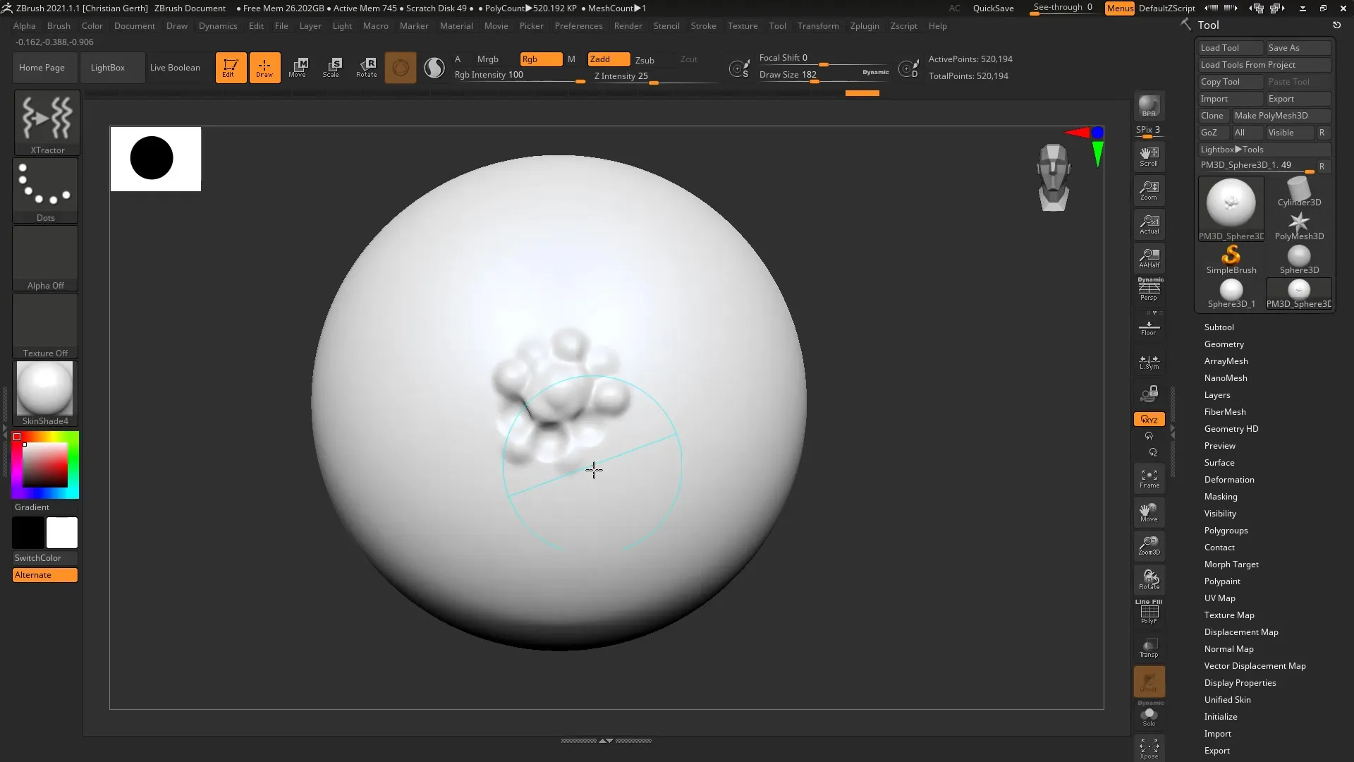 ZBrush X-Tractor Brush – How to effectively save details