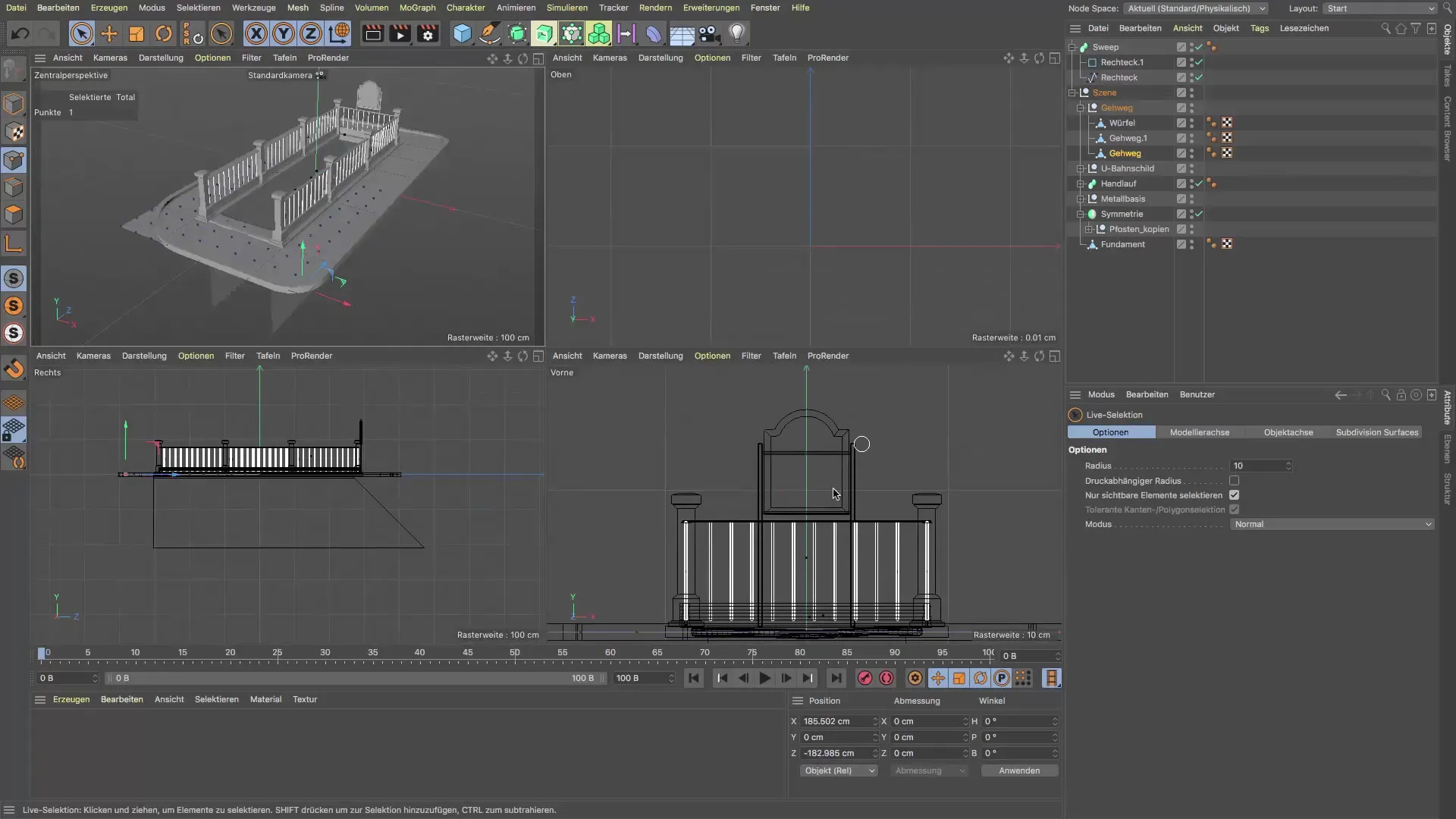 Realistische Randstein-Gestaltung in Cinema 4D