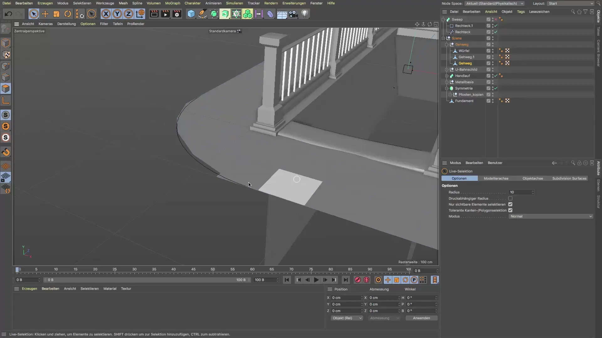 Realistische Randstein-Gestaltung in Cinema 4D