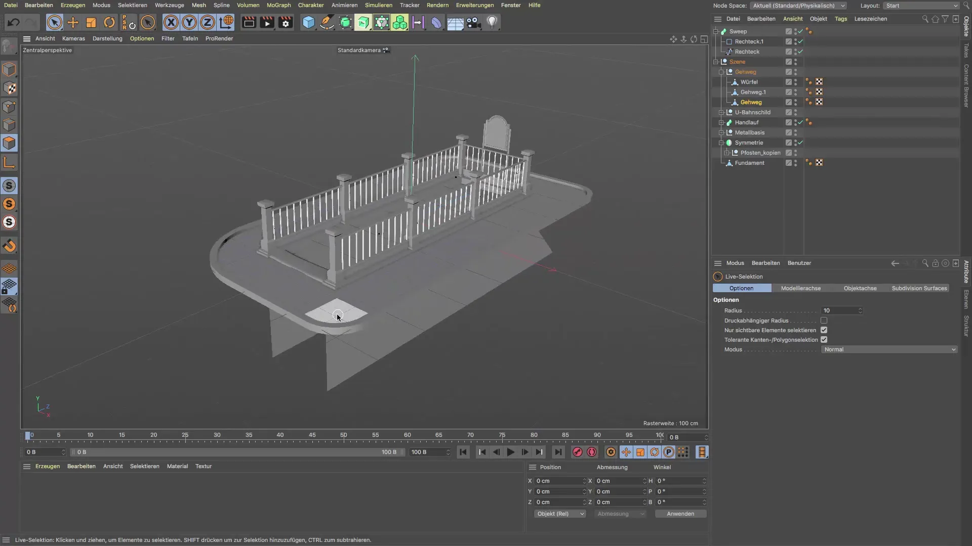 Realistische Randstein-Gestaltung in Cinema 4D