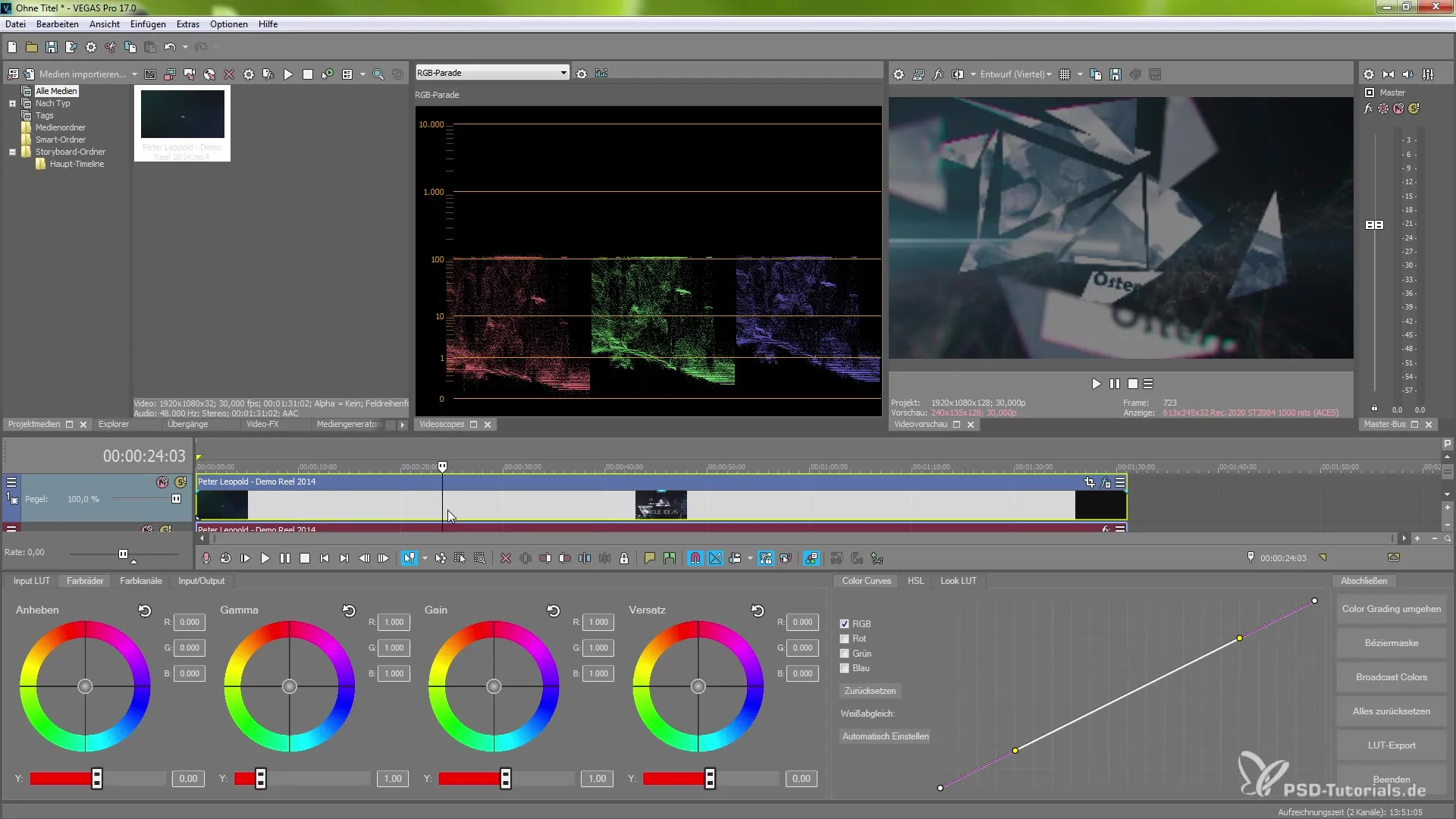 HDR- und HLG-Optionen in VEGAS Pro 17 effektiv nutzen