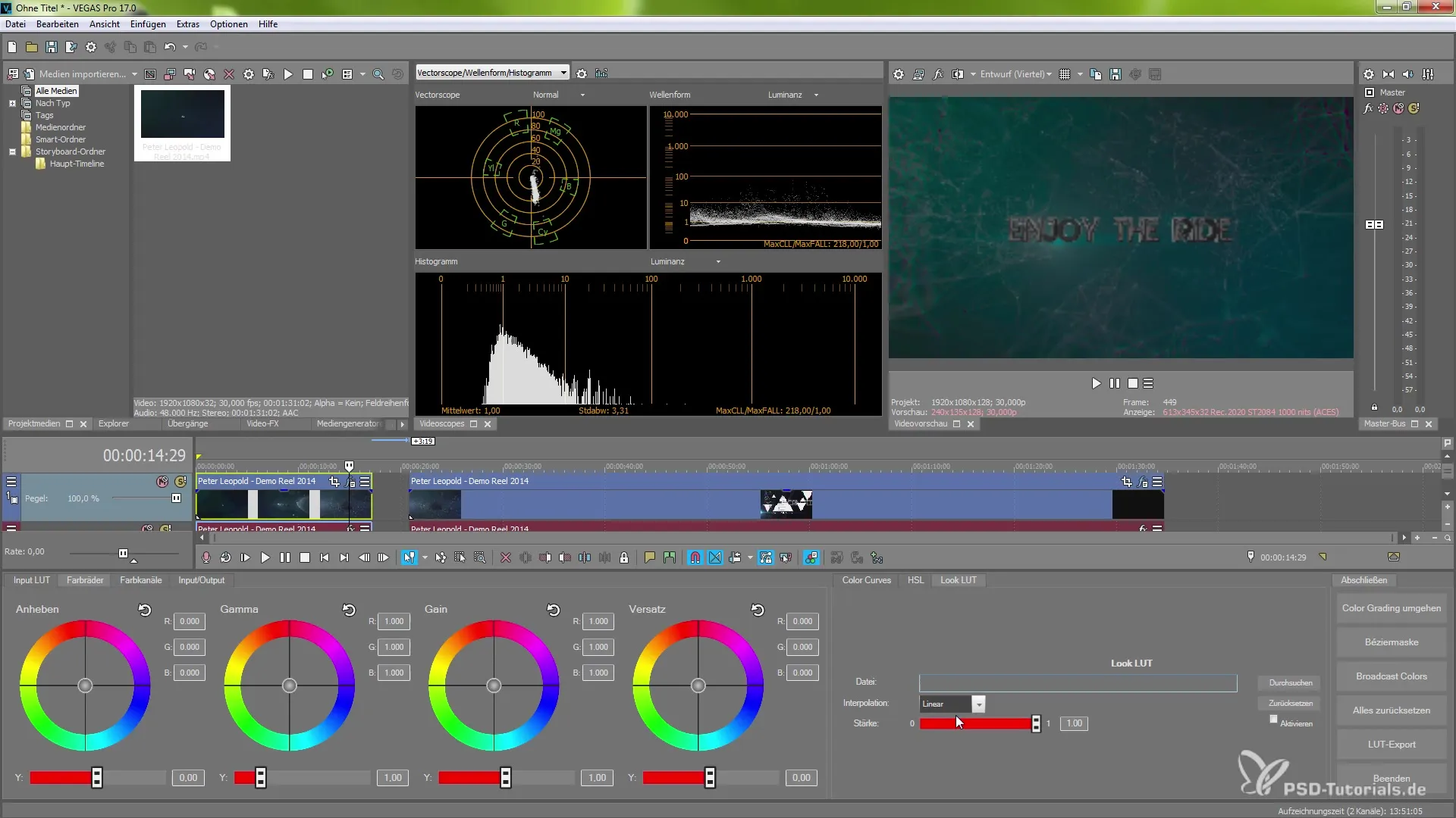 HDR- und HLG-Optionen in VEGAS Pro 17 effektiv nutzen