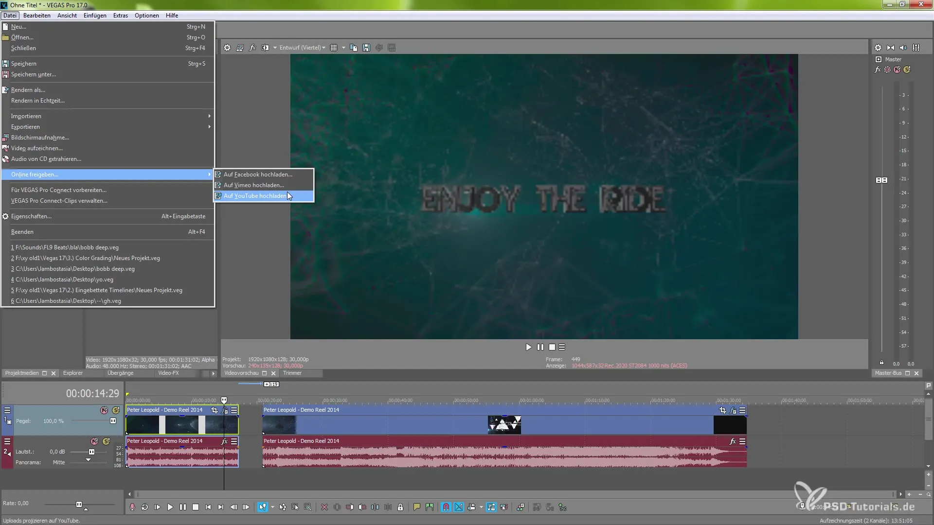 HDR- und HLG-Optionen in VEGAS Pro 17 effektiv nutzen