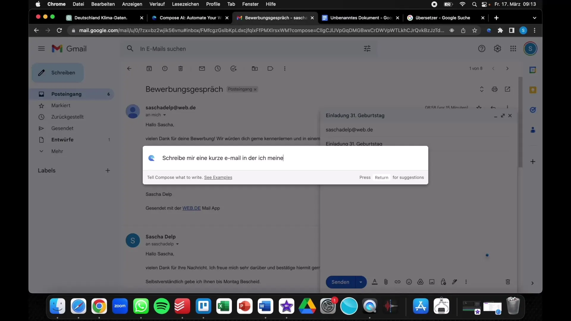 Escreva e-mails sem esforço com a IA do Compose