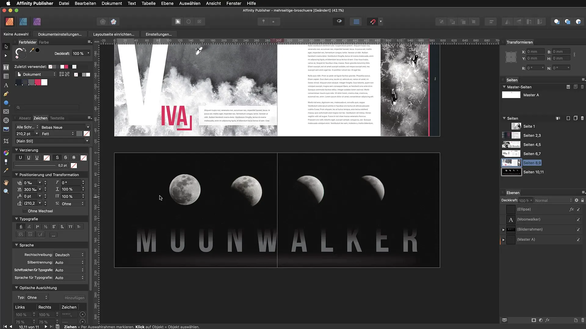 Transparenzwerkzeug in Affinity Publisher nutzen