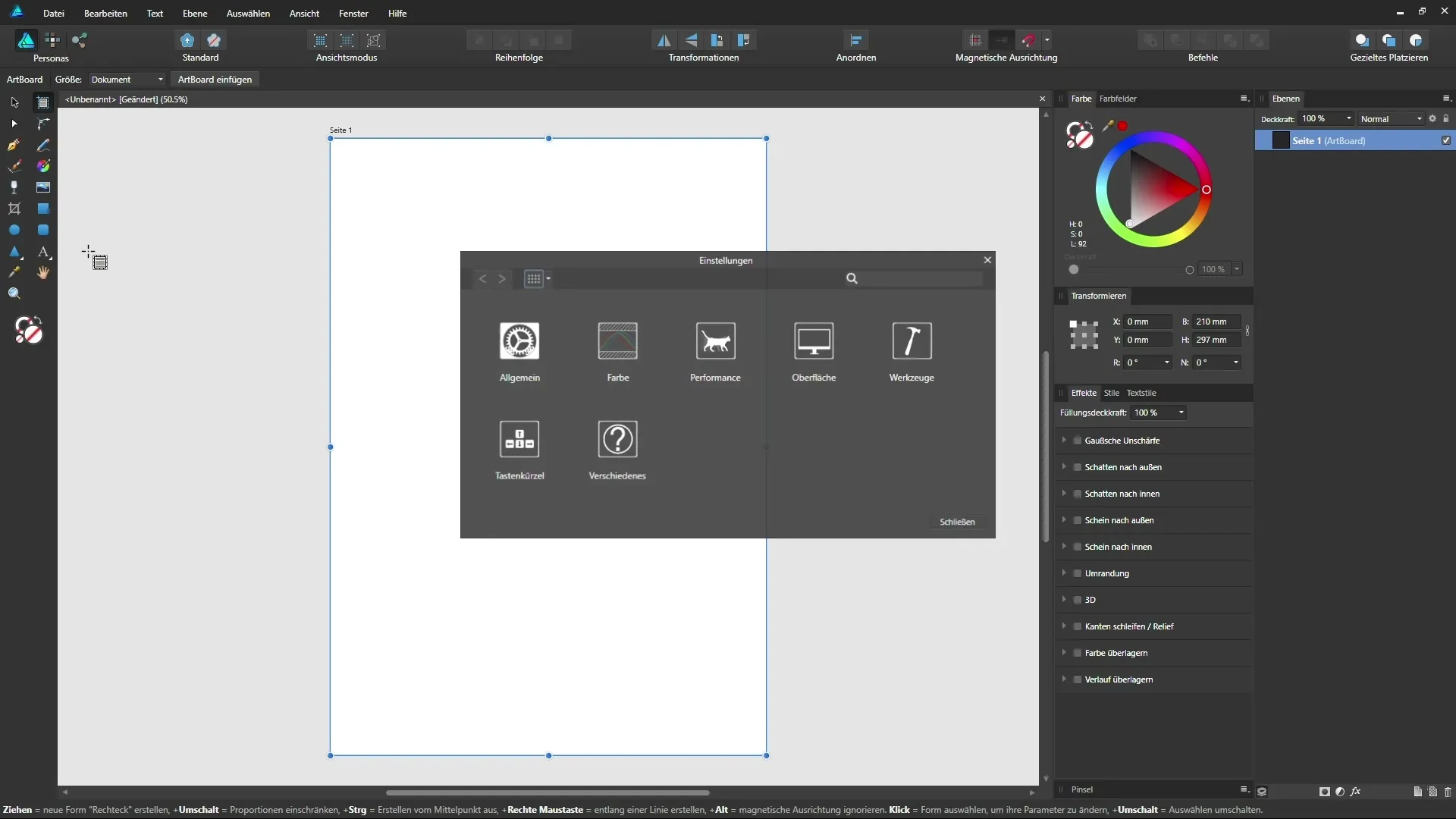 Artboards in Affinity Designer effektiv Einrichten Artboards in Affinity Designer effektiv Einrichten