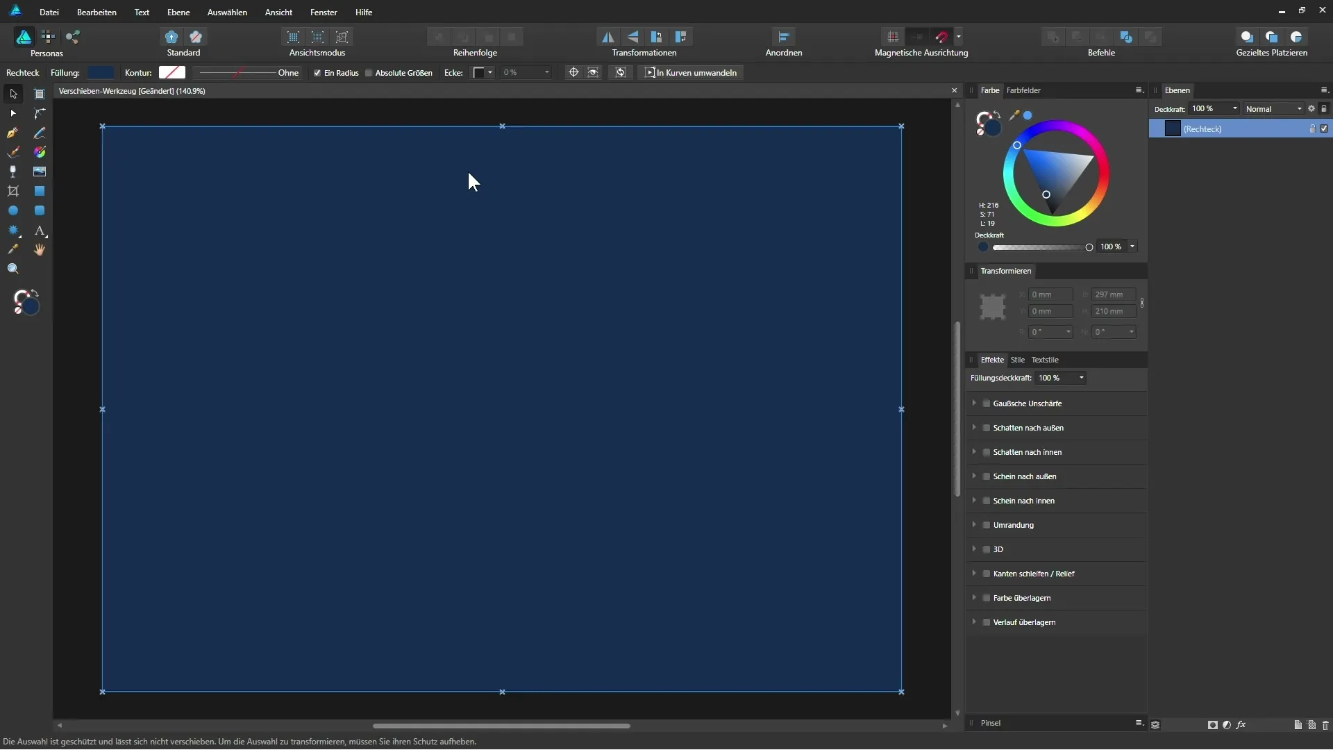 Effektiver Einsatz des Verschieben-Werkzeugs in Affinity Designer