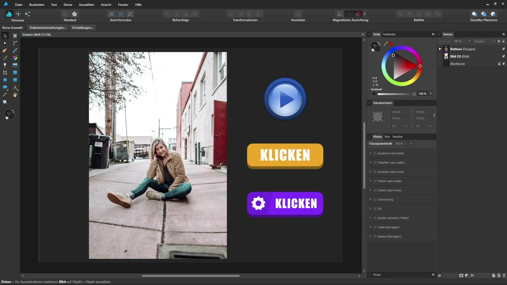 Schwarz-Weiß-Umwandlung in Affinity Designer leicht gemacht