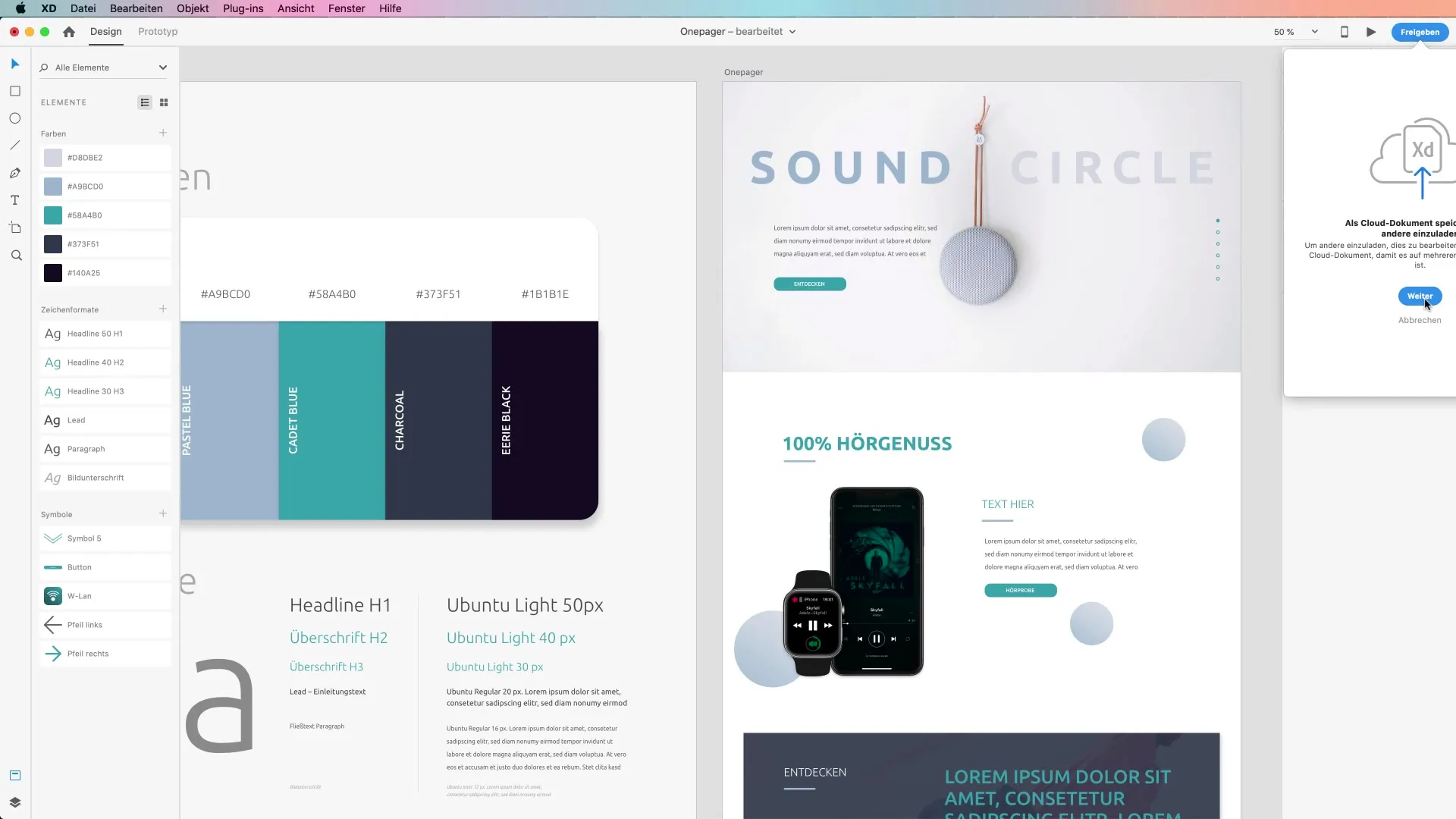 effektive Zusammenarbeit mit Adobe XD durch Freigaben effektive Zusammenarbeit mit Adobe XD durch Freigaben