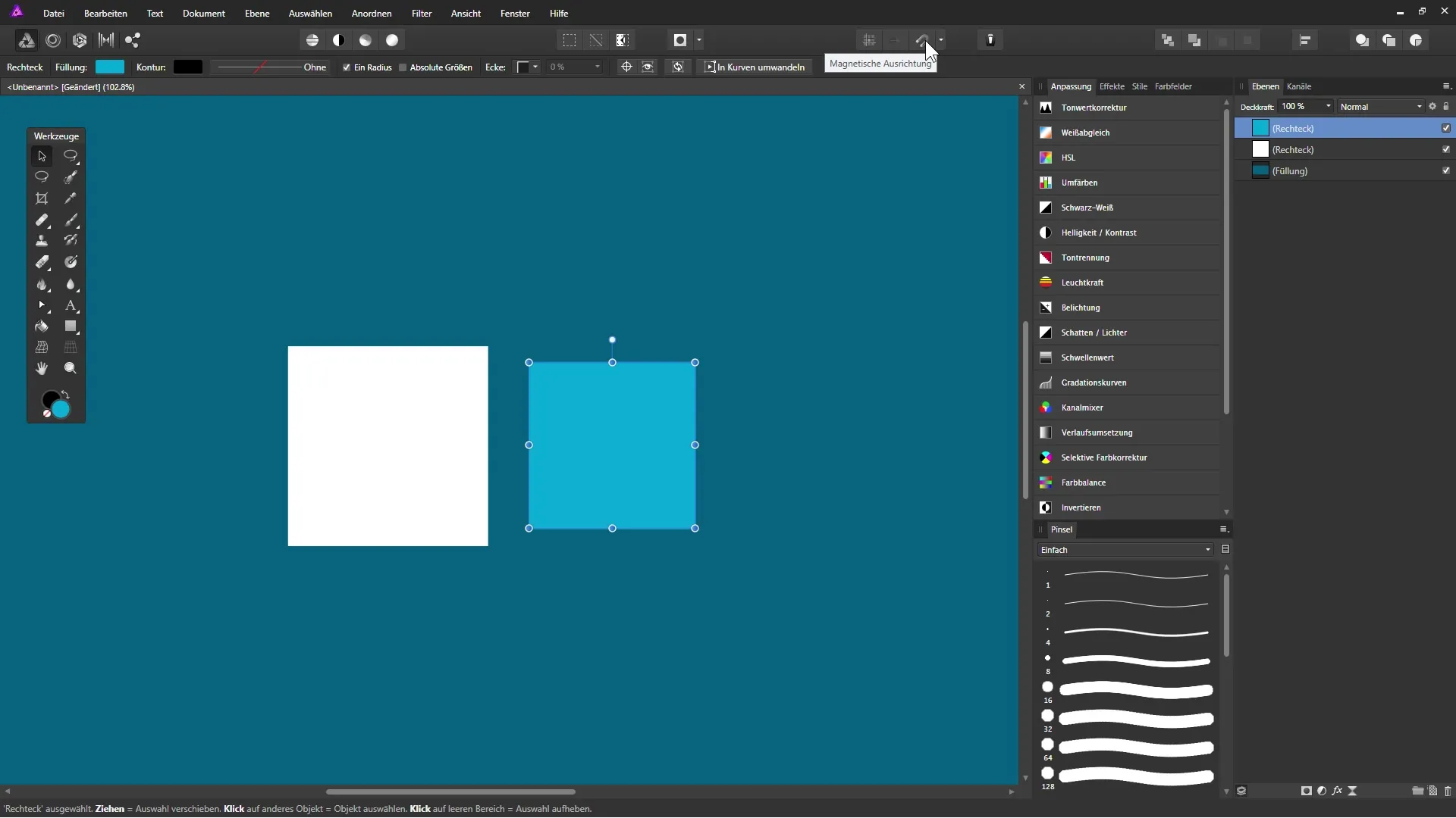 Grundlagen zu Raster und Ausrichten in Affinity Photo