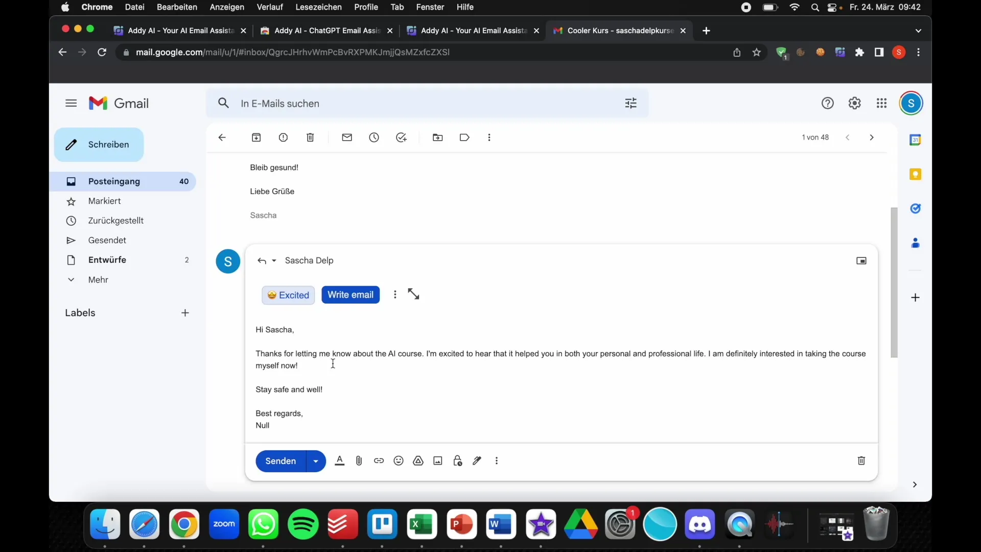Processe e-mails de forma mais eficiente com o Addy - o seu assistente de e-mail com suporte de IA