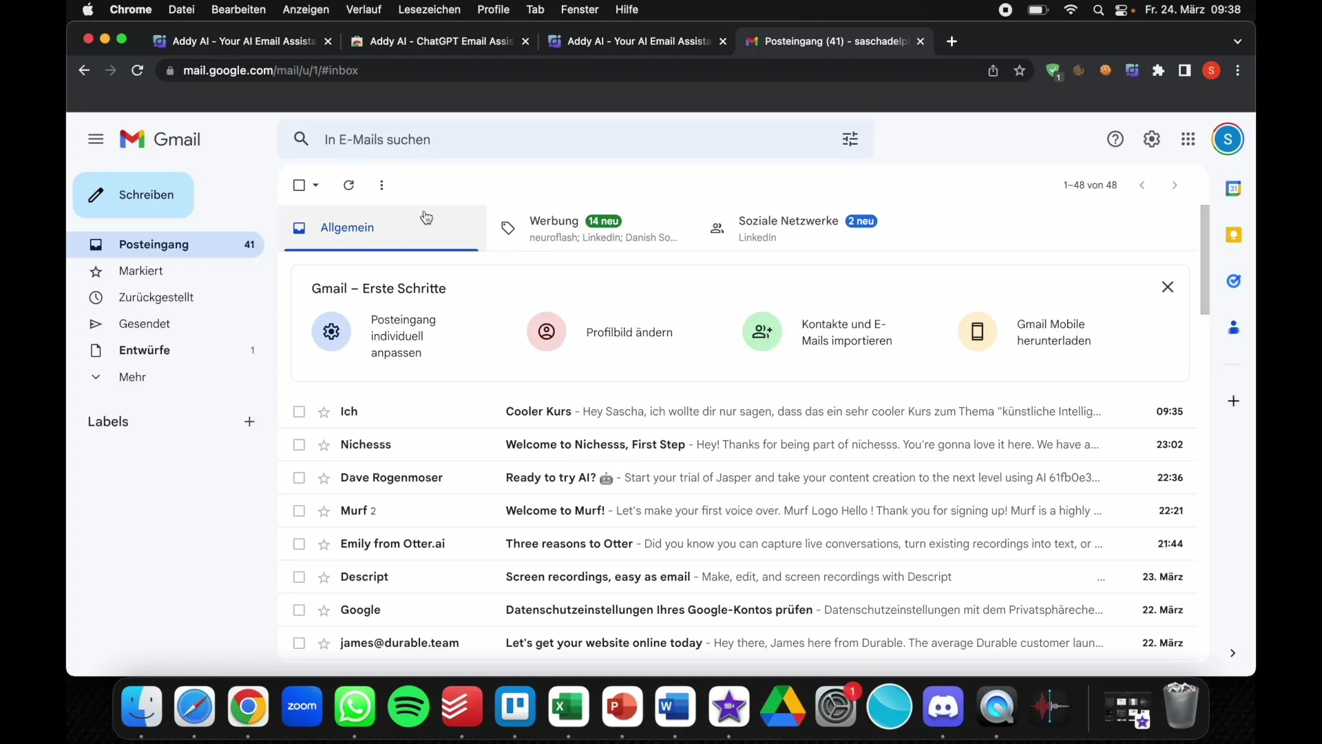Processe e-mails de forma mais eficiente com o Addy - o seu assistente de e-mail com suporte de IA