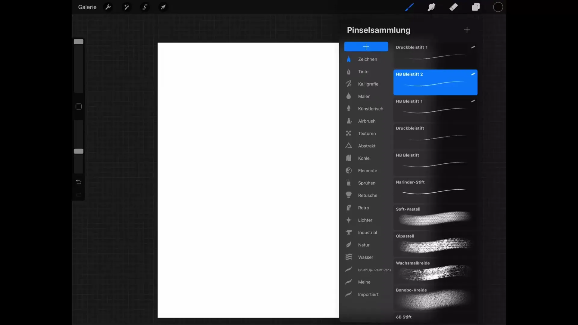 Pinsel effektiv exportieren und importieren in Procreate