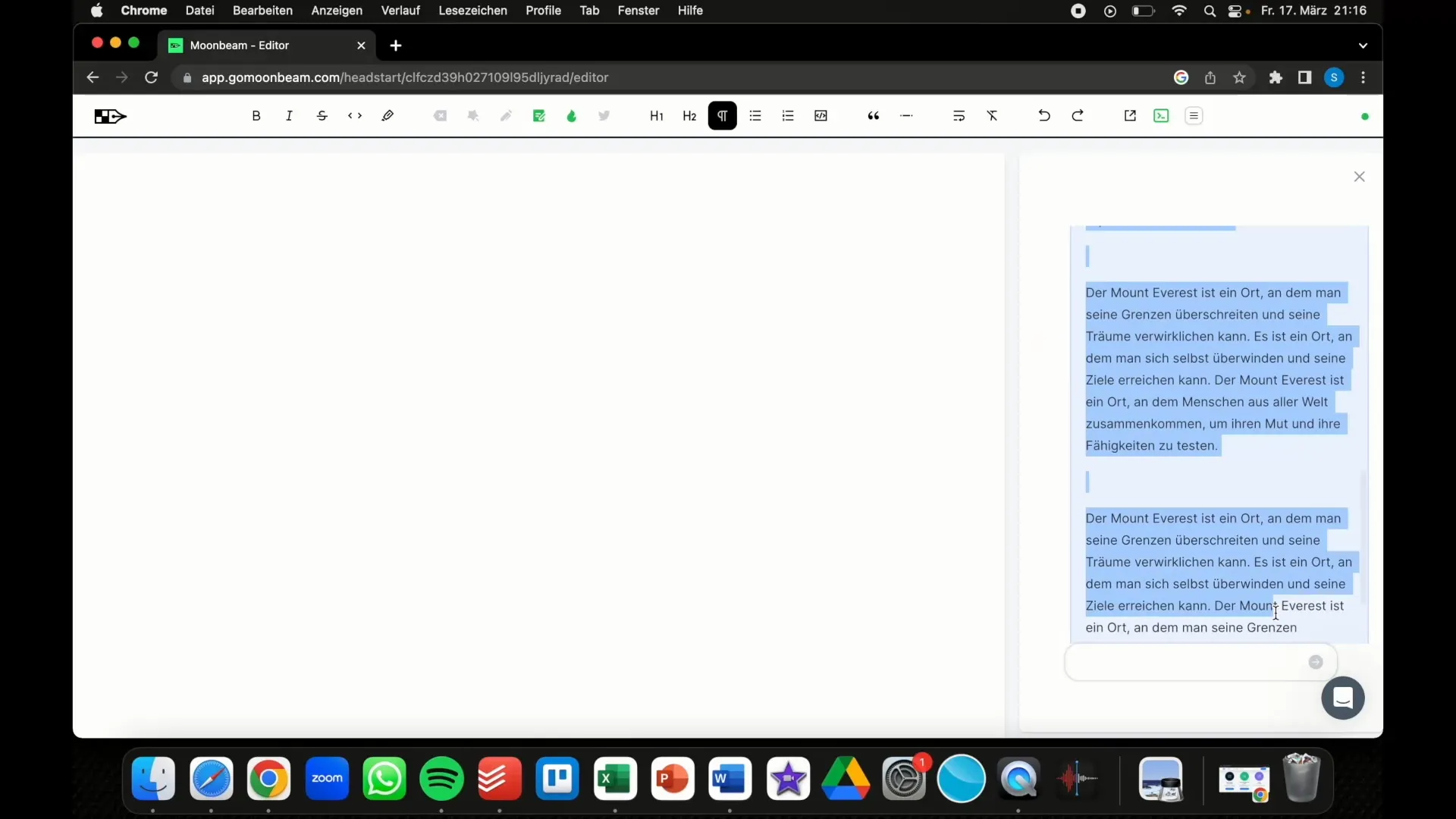 Generación de textos eficiente con Gomoonbeam: así creas contenidos impresionantes