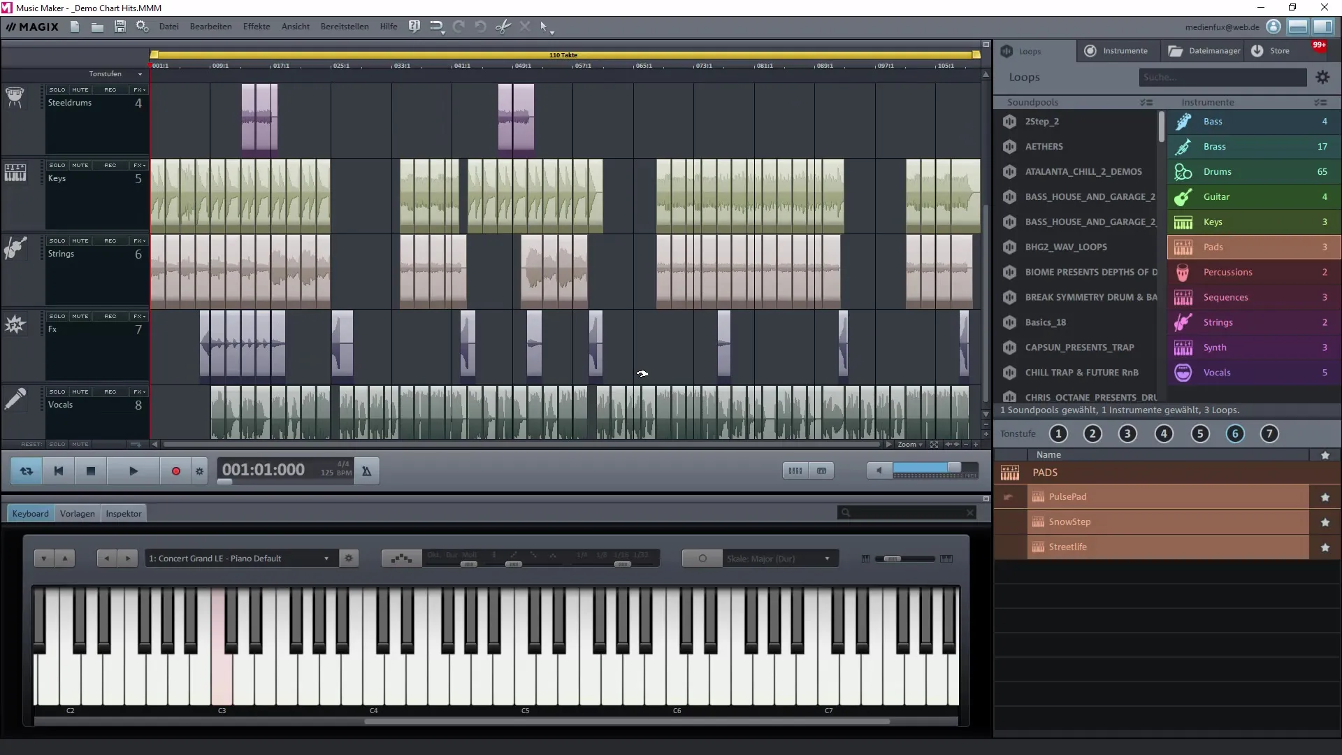 Musik erstellen mit Magix Music Maker: Anleitung und Demosongs