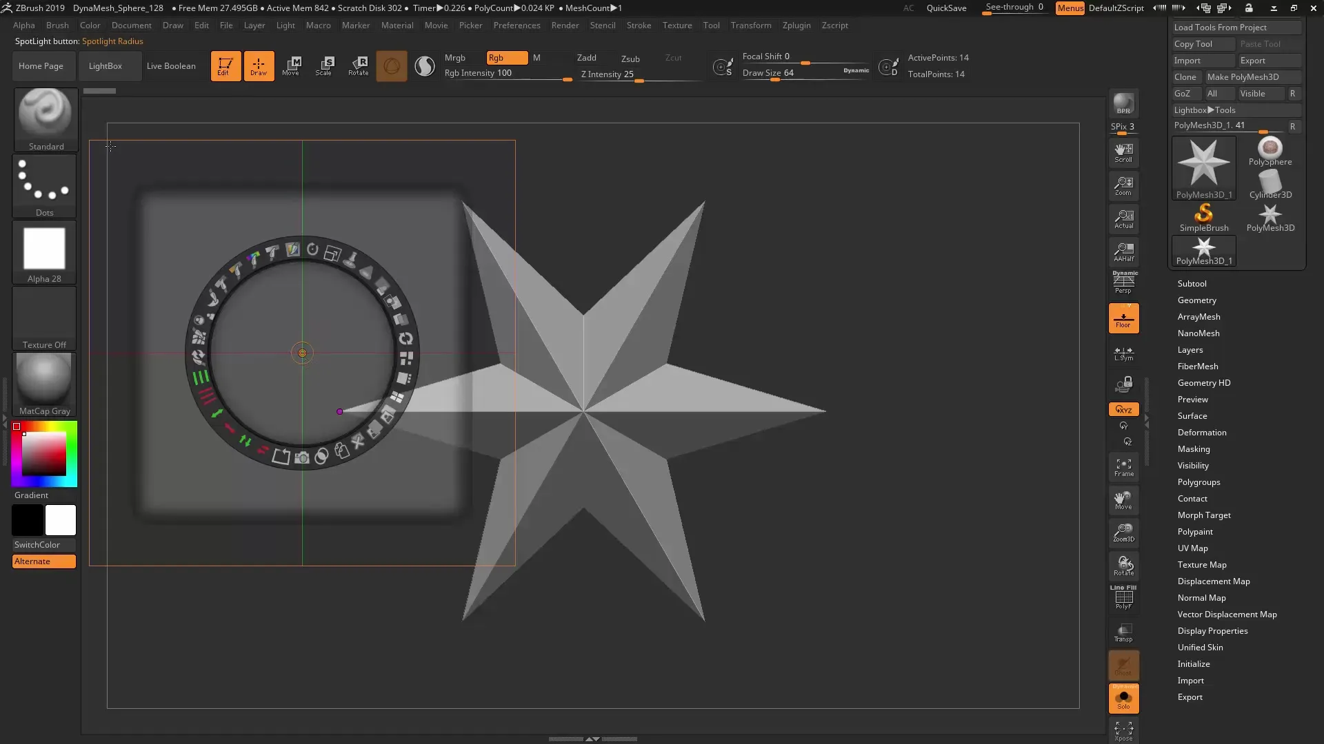 ZBrush 2019 – Spotlight 2.0 und Snapshot 3D: So Erstellst du Effektiv Meshes
