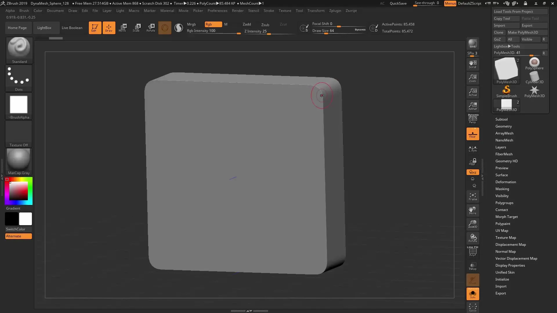 ZBrush 2019 – Spotlight 2.0 und Snapshot 3D: So Erstellst du Effektiv Meshes