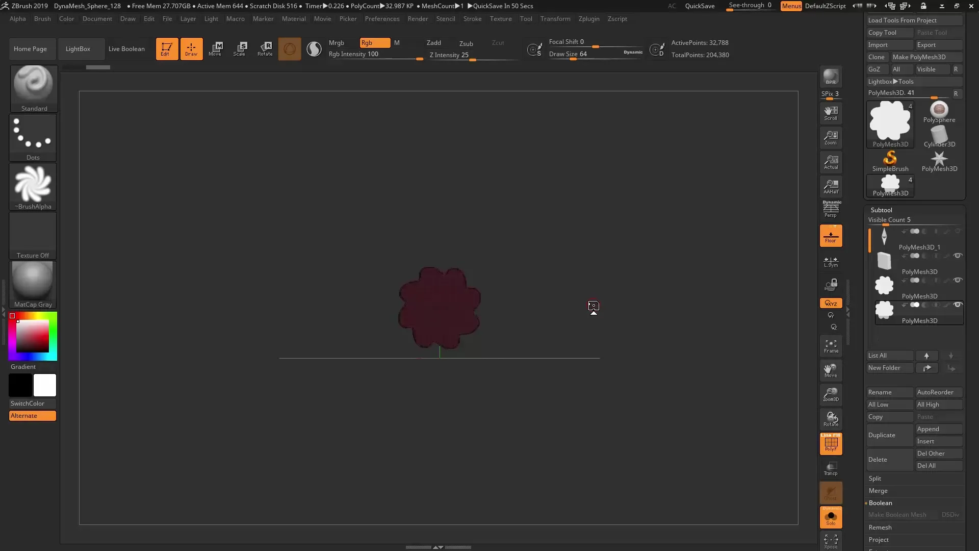 ZBrush 2019 – Spotlight 2.0 und Snapshot 3D: So Erstellst du Effektiv Meshes