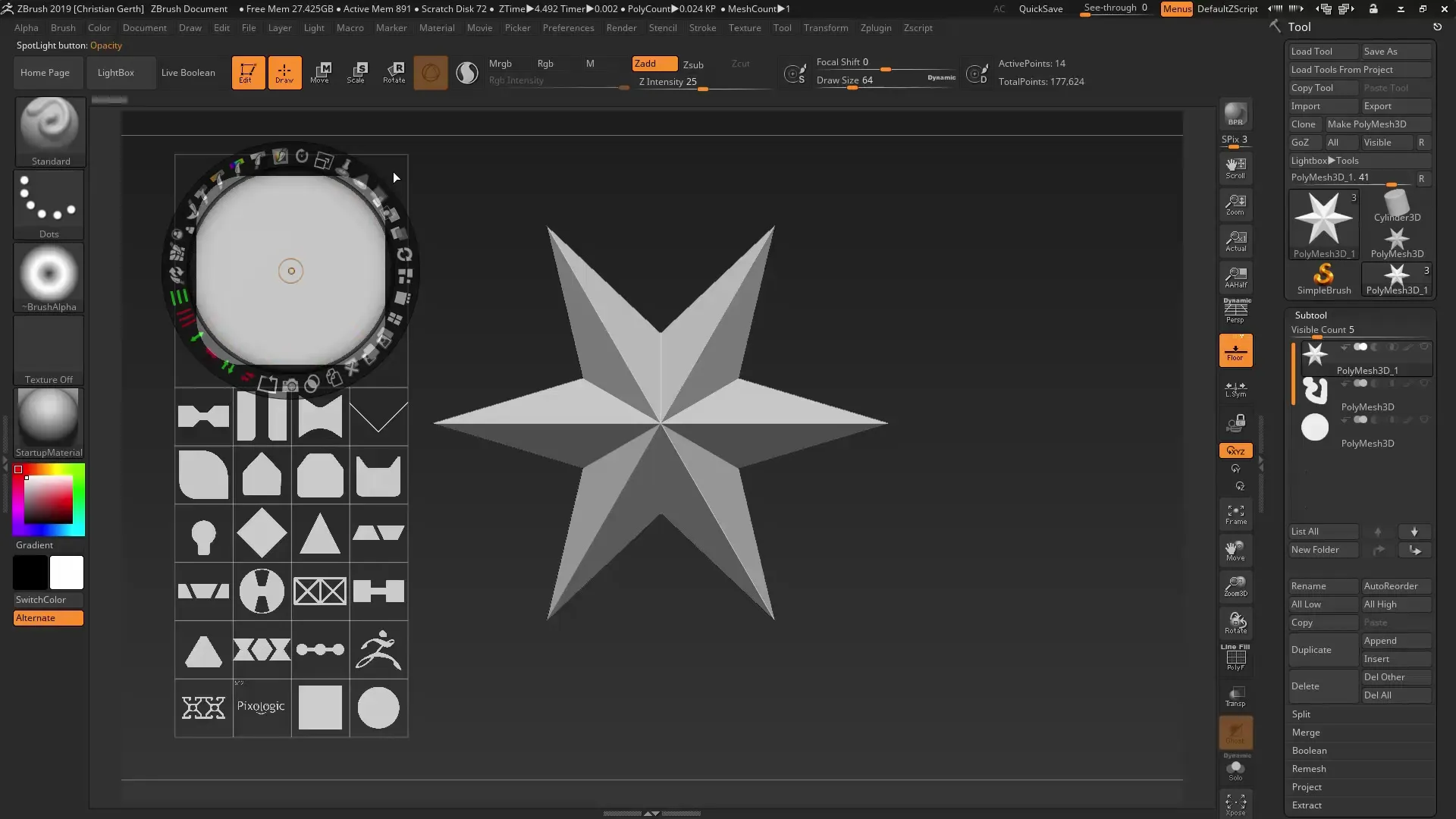 Meistere Snapshot 3D in ZBrush für kreative Alphas