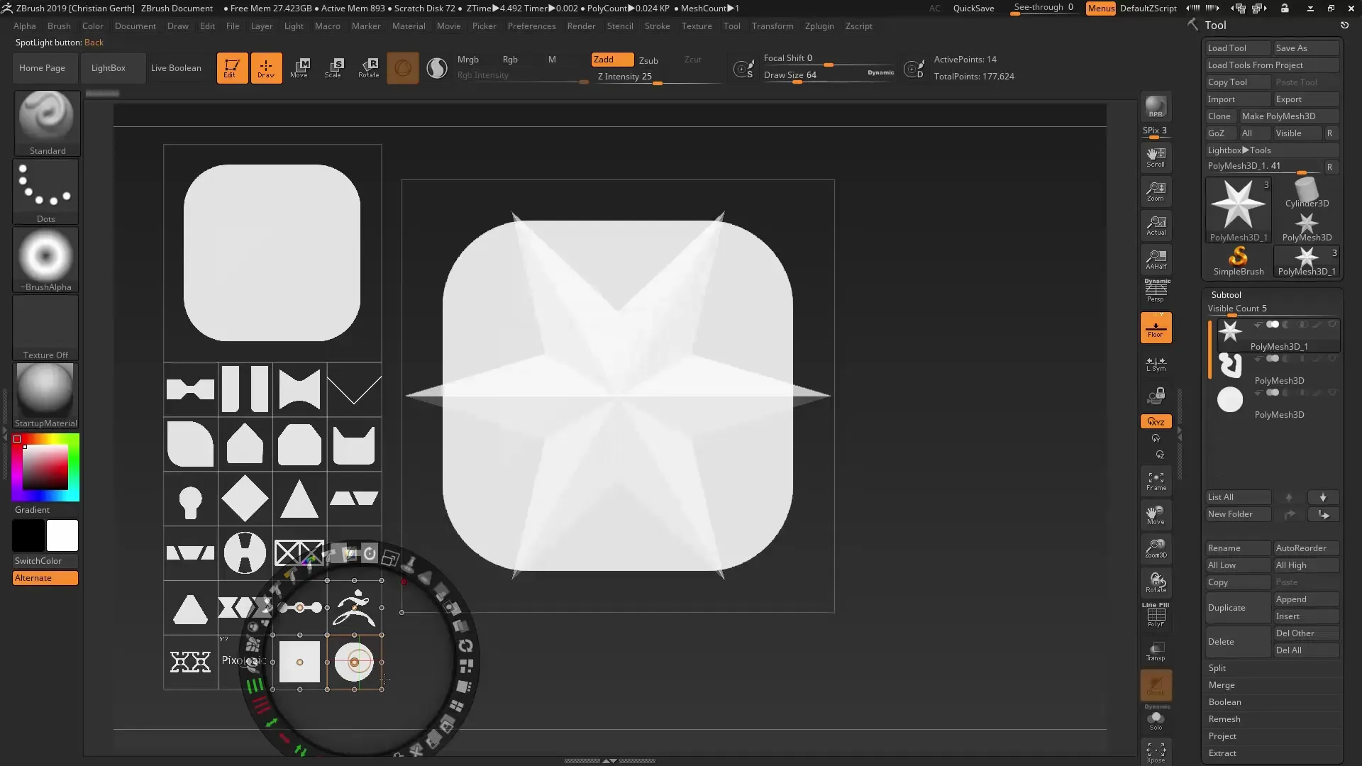 Meistere Snapshot 3D in ZBrush für kreative Alphas