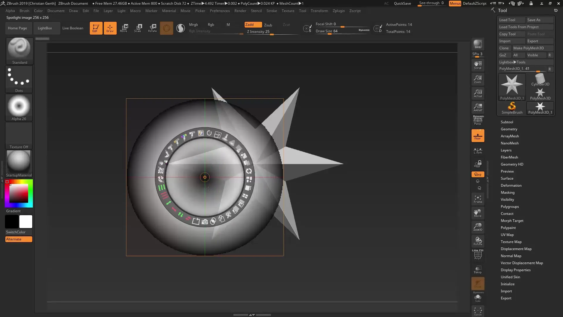 Meistere Snapshot 3D in ZBrush für kreative Alphas