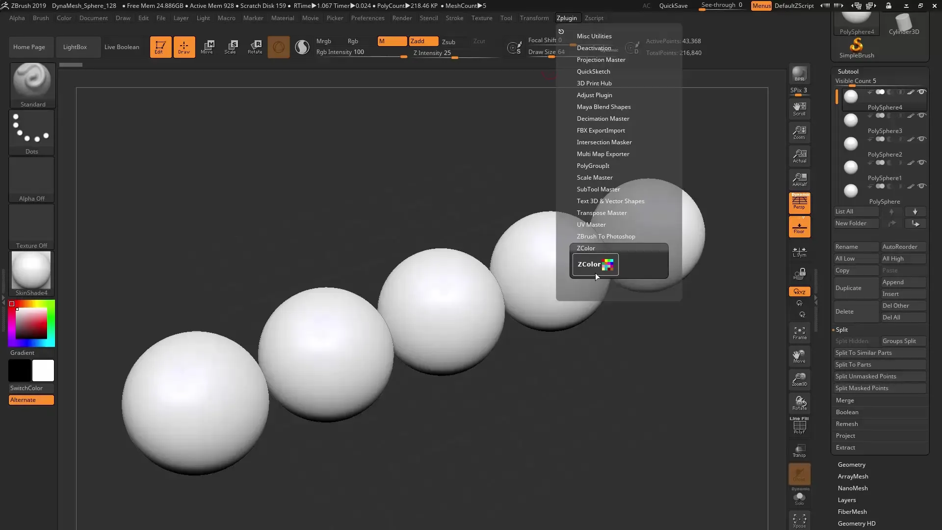 ZBrush 2019 ZColor Plugin – Farben effektiv verwalten