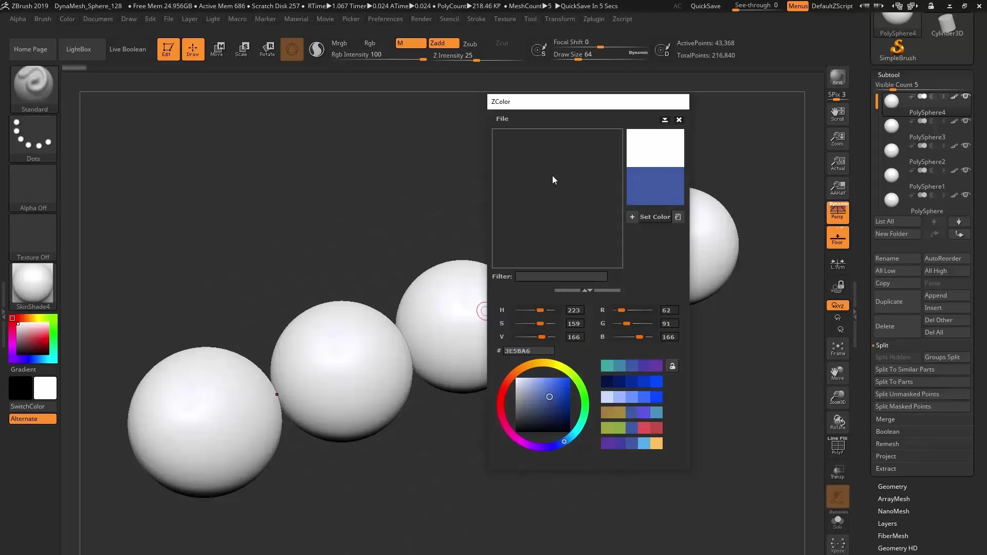 ZBrush 2019 ZColor Plugin – Farben effektiv verwalten