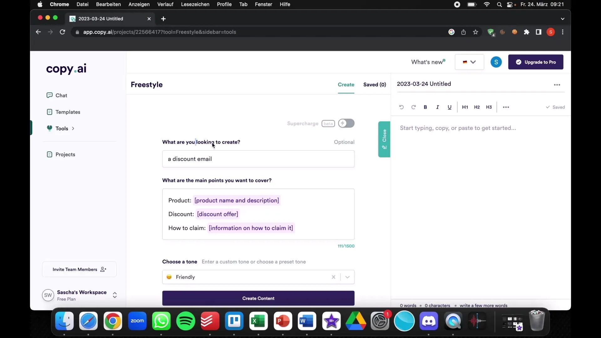 Creating text made easy with Copy.ai Creating texts made easy with Copy.ai