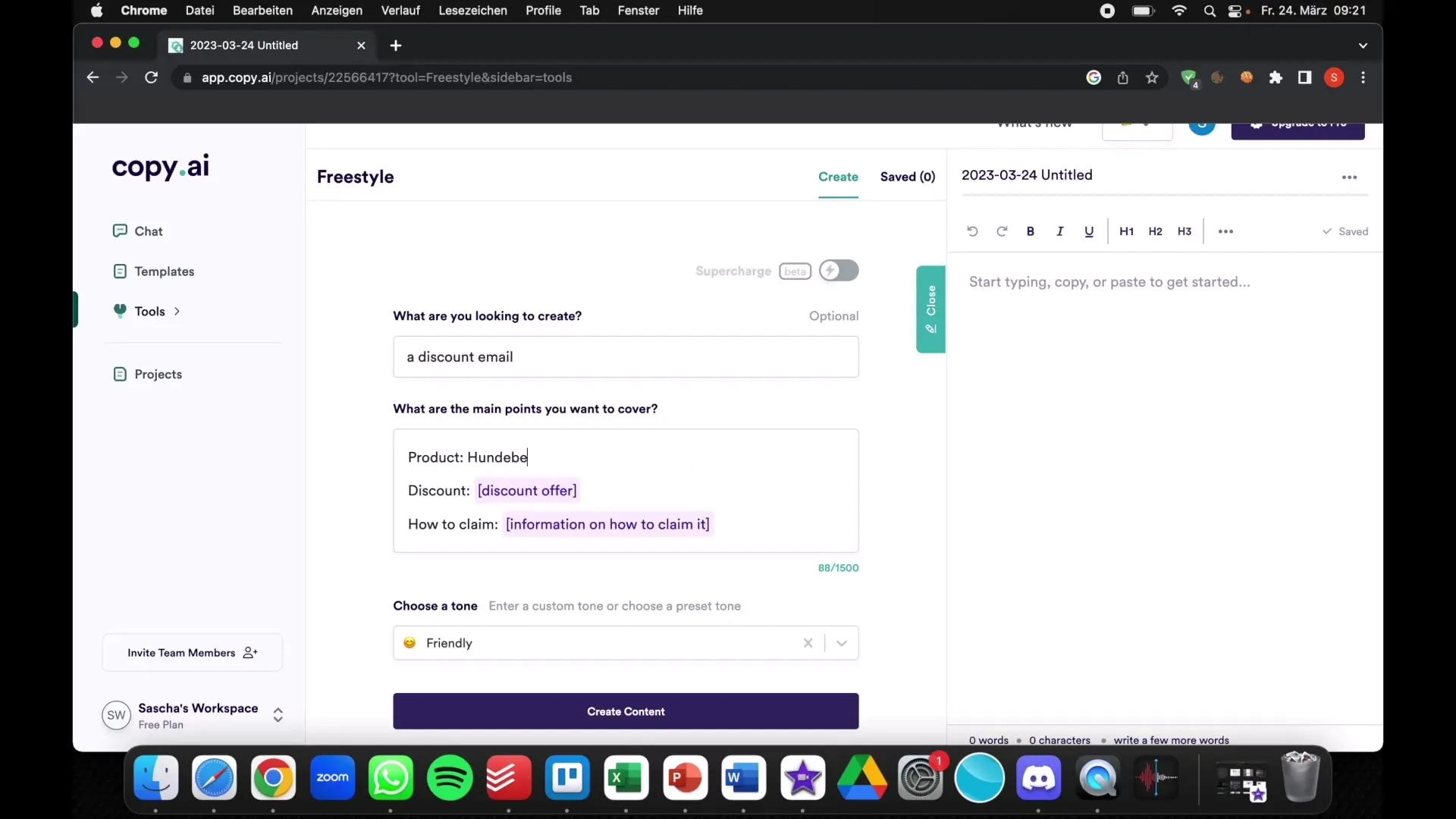 Creating texts made easy with Copy.ai Creating texts made easy with Copy.ai