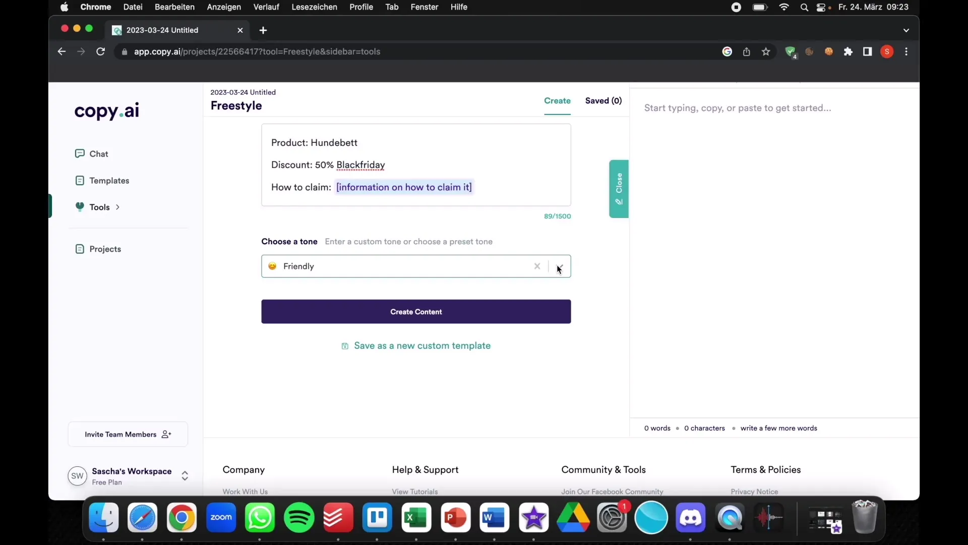 Creating text made easy with Copy.ai Creating texts made easy with Copy.ai