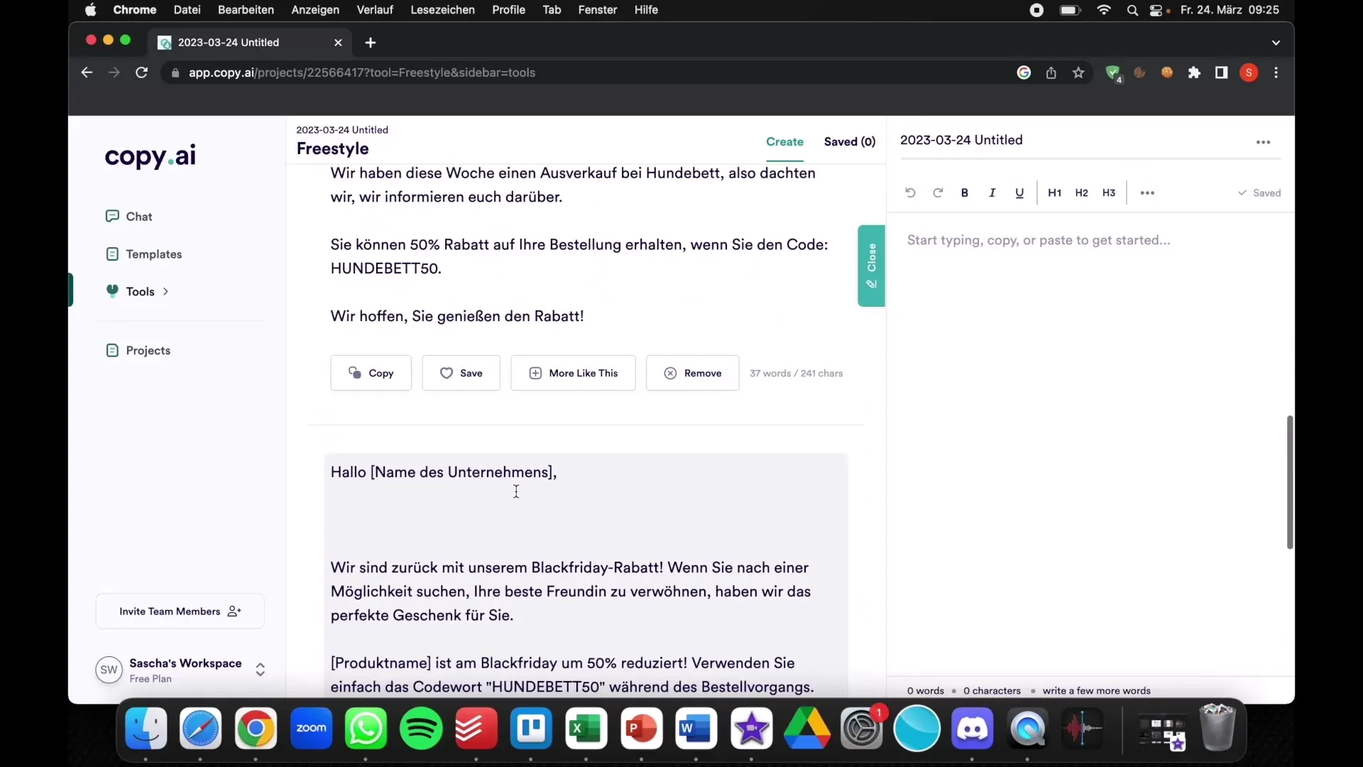 Creating texts made easy with Copy.ai Creating text made easy with Copy.ai