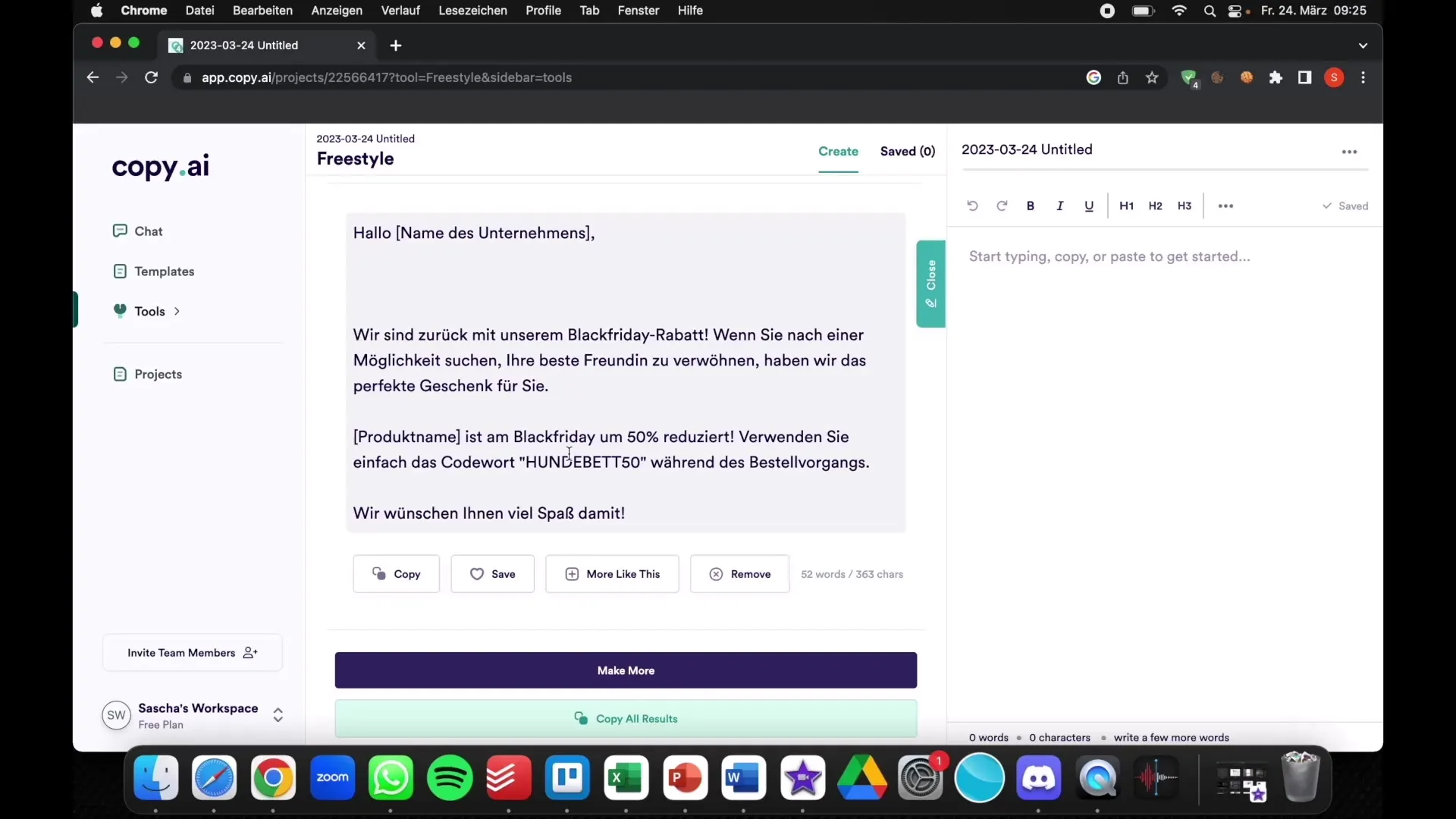 Creating texts made easy with Copy.ai Creating texts made easy with Copy.ai
