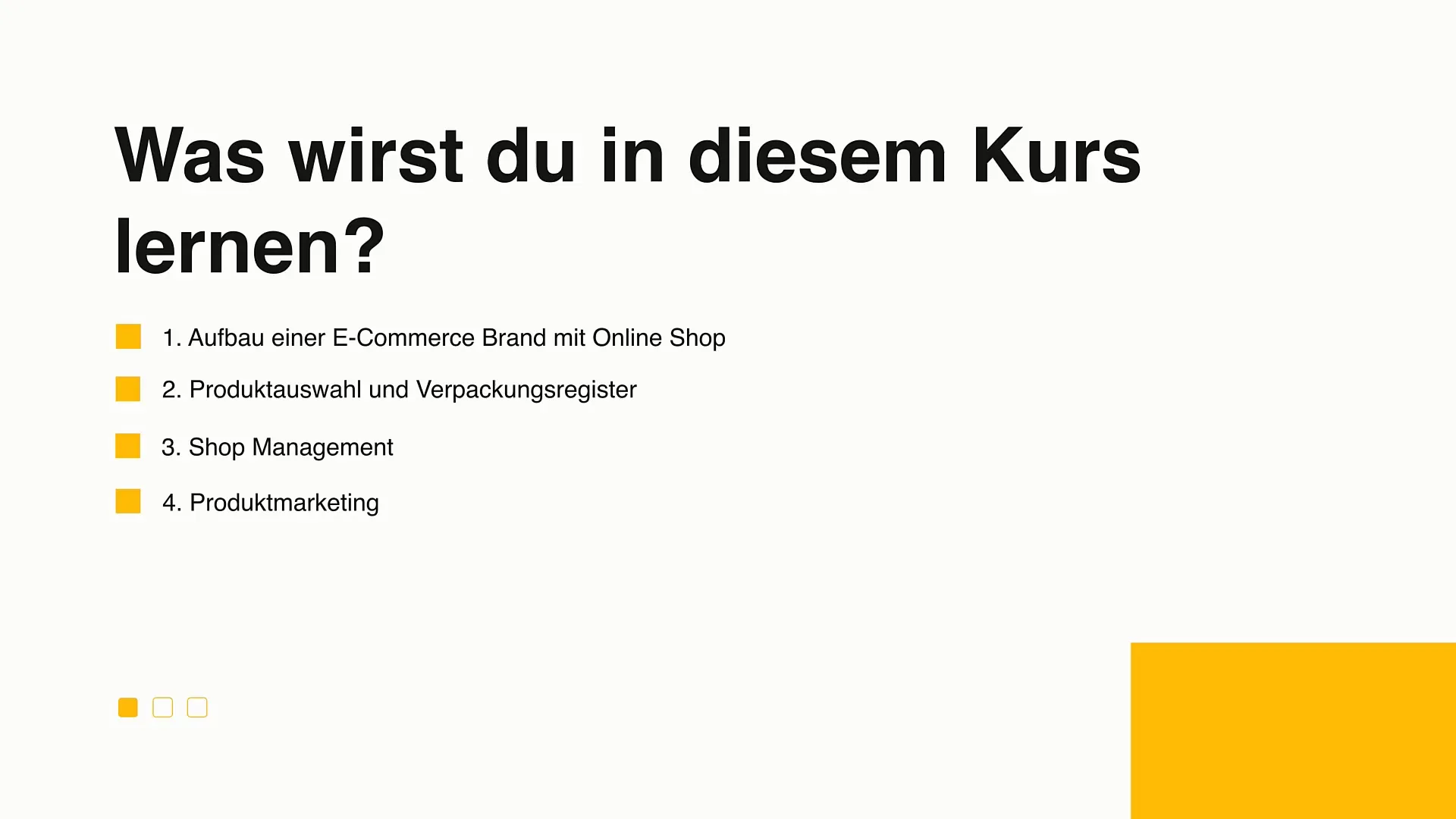 E-commerce course: What to expect in the course