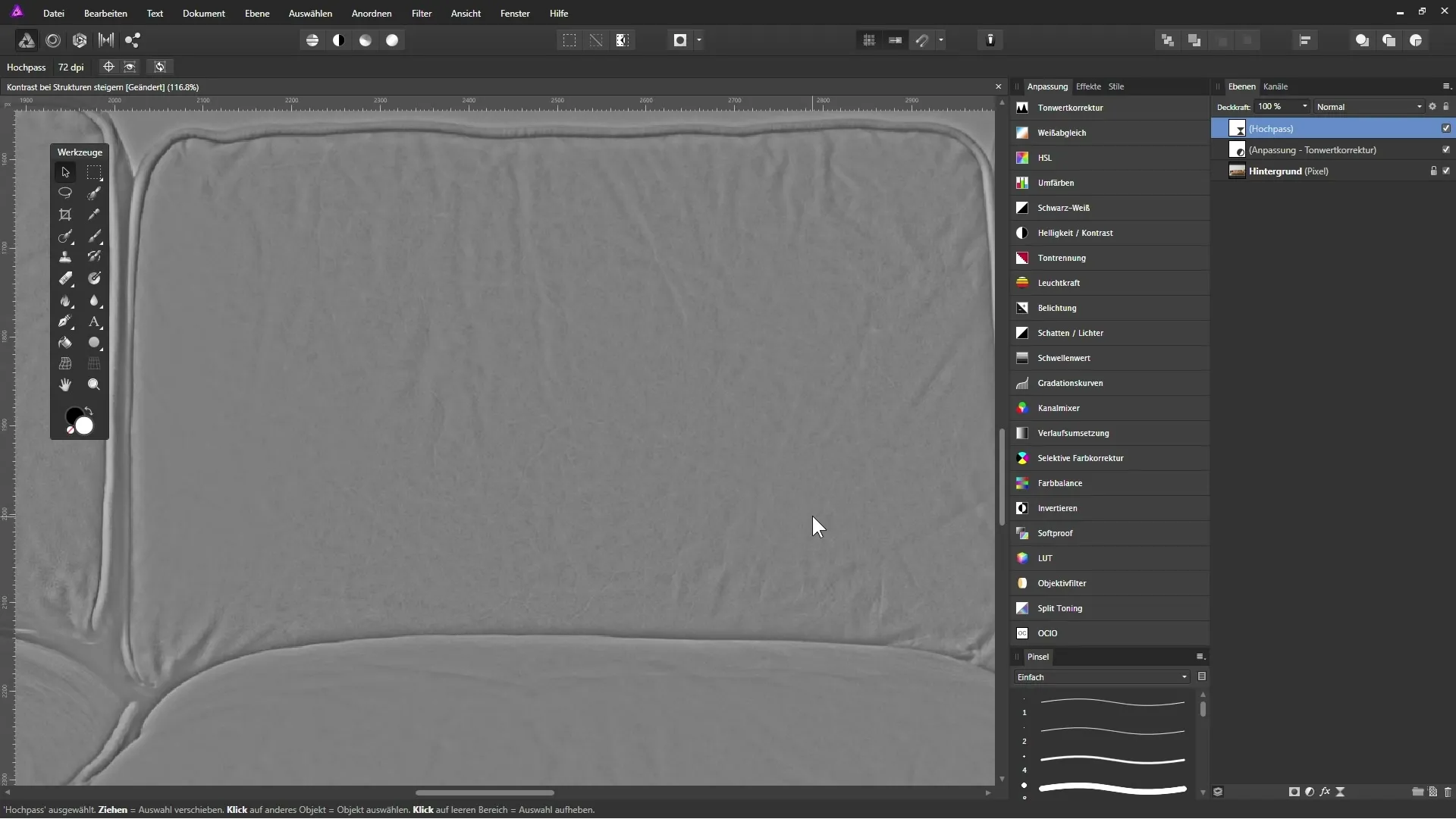 Kontrast steigern und feine Details in Affinity Photo Kontrast steigern und feine Details in Affinity Photo