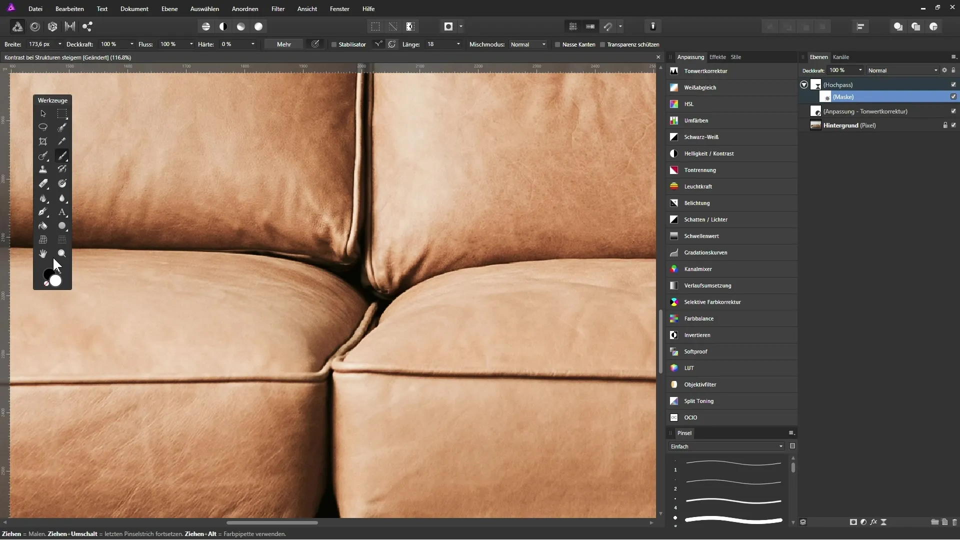 Kontrast steigern und feine Details in Affinity Photo Kontrast steigern und feine Details in Affinity Photo
