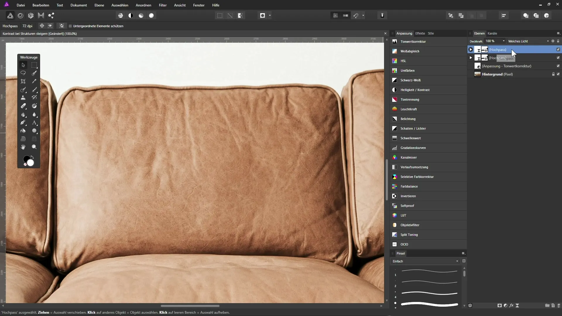 Kontrast steigern und feine Details in Affinity Photo Kontrast steigern und feine Details in Affinity Photo