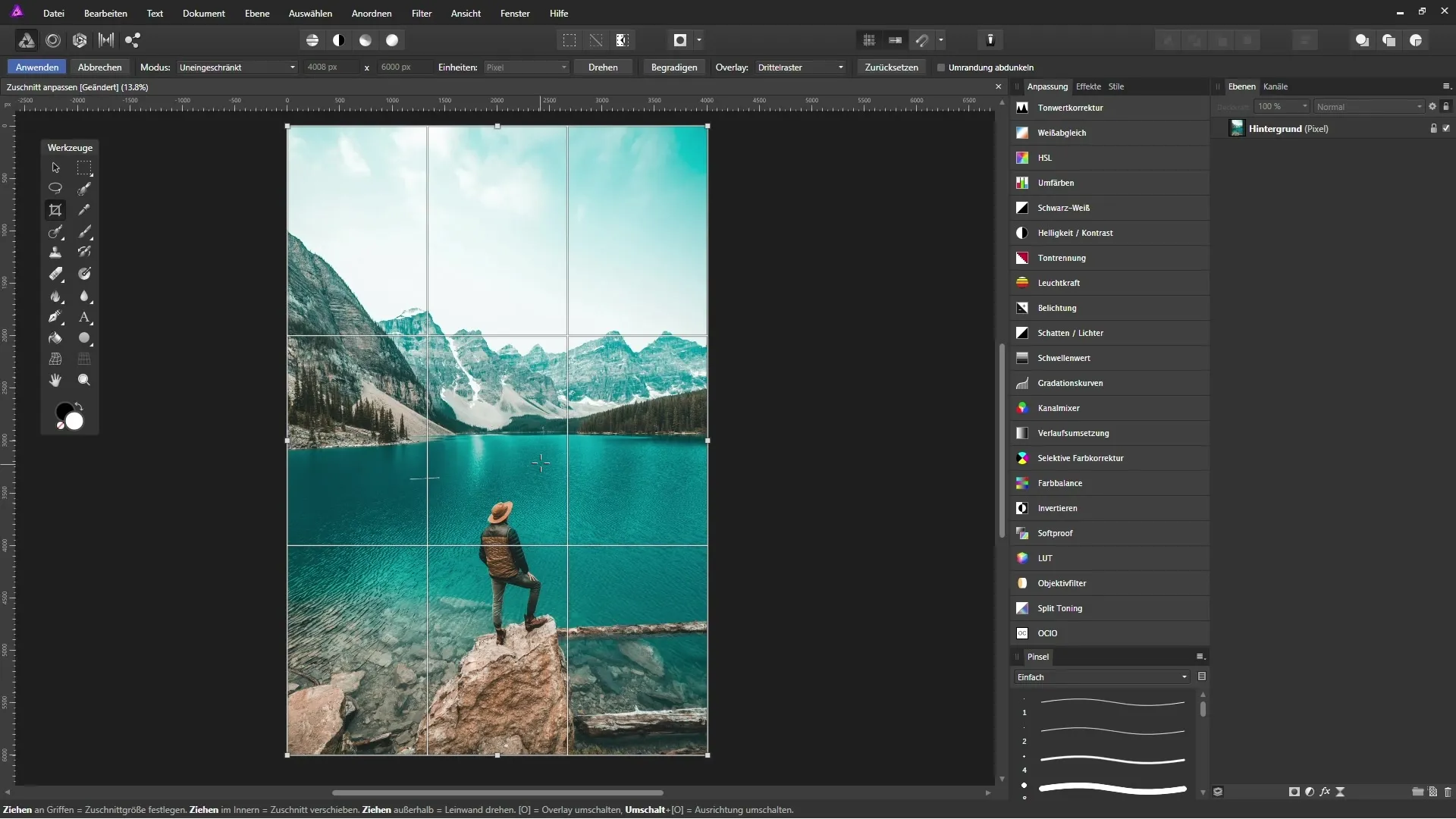 Zuschneiden in Affinity Photo: Schritt-für-Schritt-Anleitung Zuschneiden in Affinity Photo: Schritt-für-Schritt-Anleitung