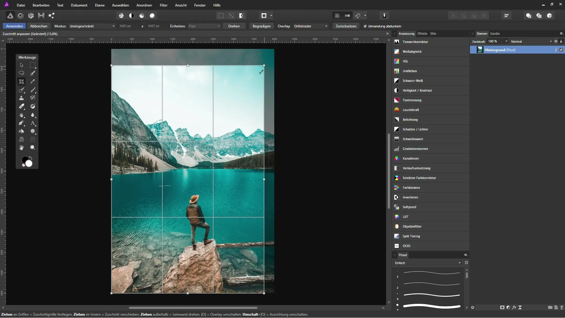 Zuschneiden in Affinity Photo: Schritt-für-Schritt-Anleitung Zuschneiden in Affinity Photo: Schritt-für-Schritt-Anleitung
