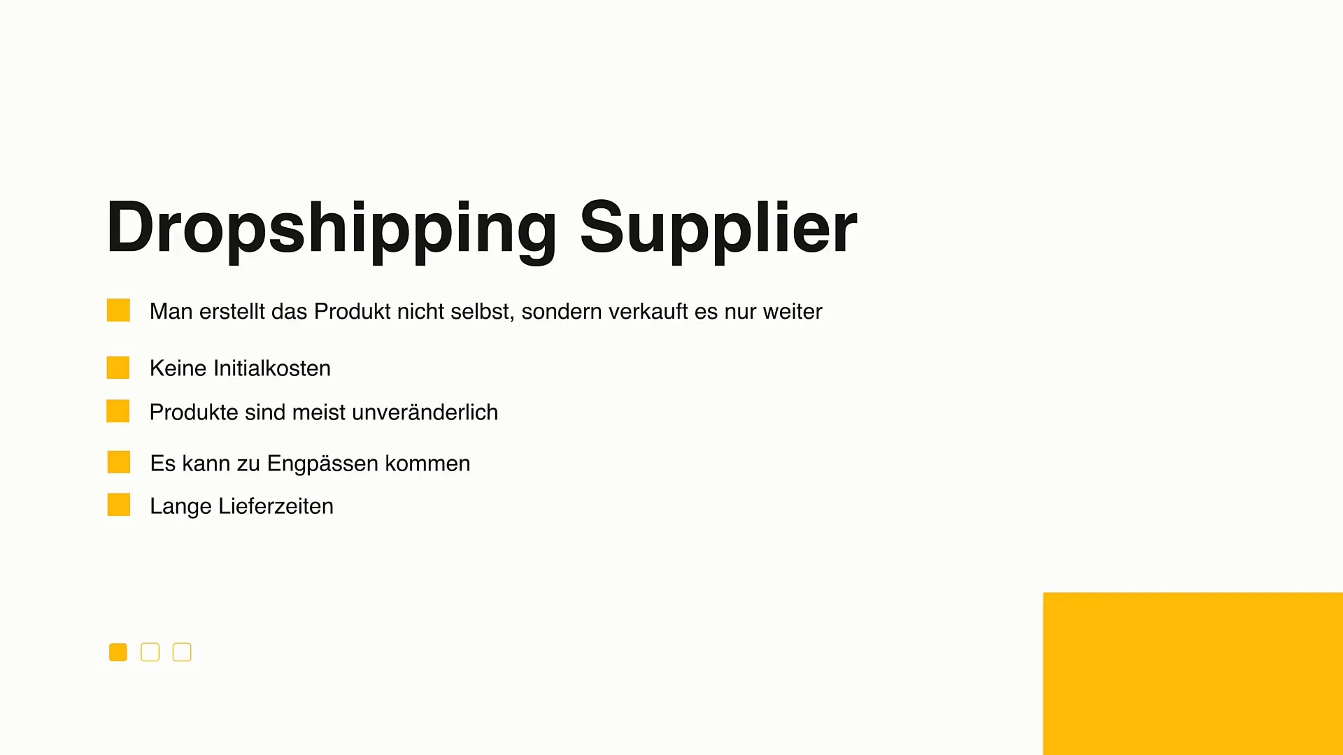 E-Commerce Course: Types of production partners and dropshipping models