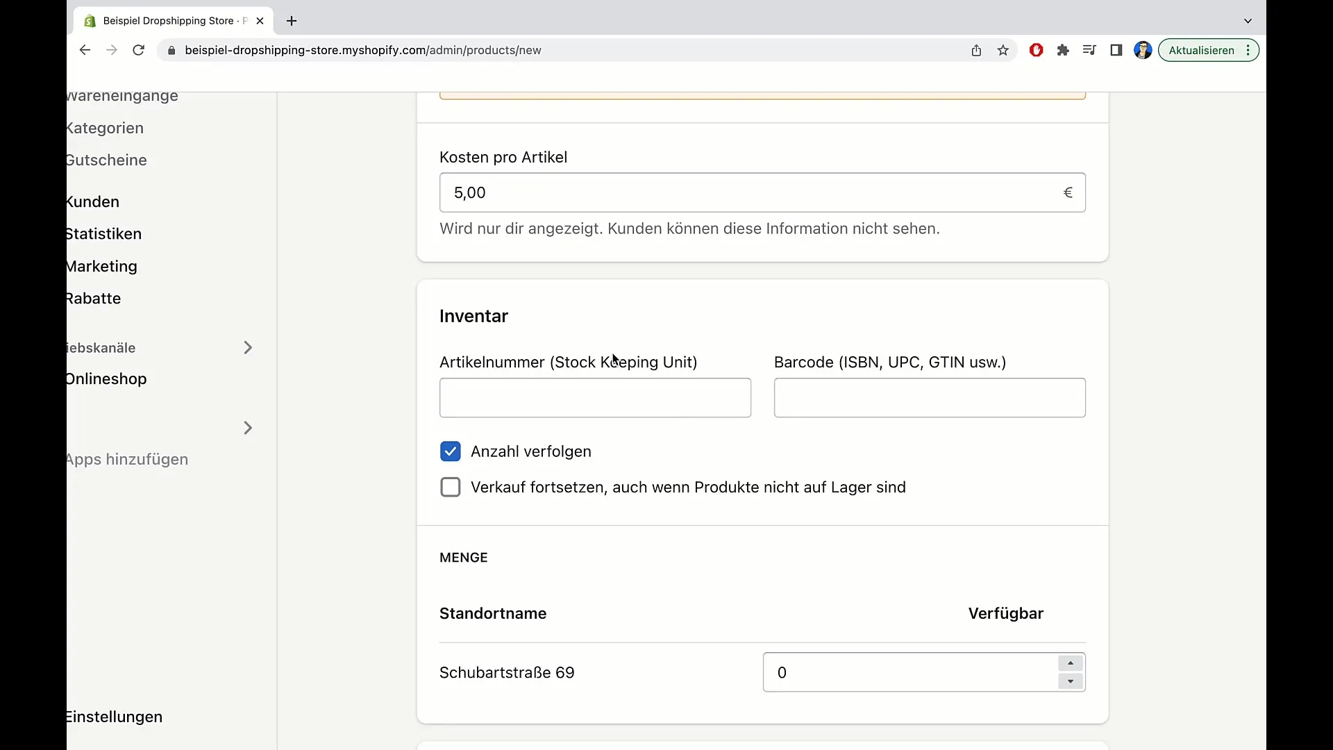 E-Commerce-Kurs: Produkt anlegen in Shopify (Teil zwei) E-Commerce-Kurs: Produkt anlegen in Shopify (Teil zwei)