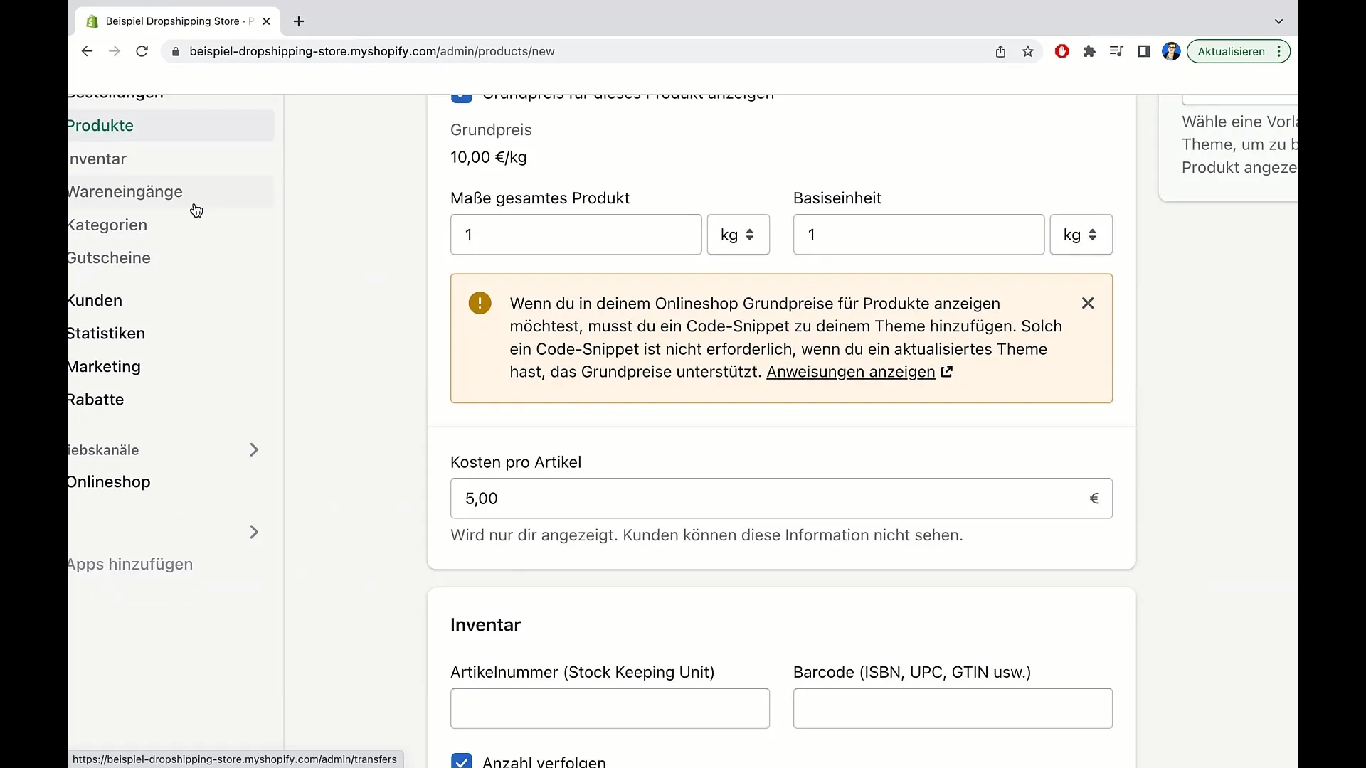 E-Commerce-Kurs: Produkt anlegen in Shopify (Teil zwei) E-Commerce-Kurs: Produkt anlegen in Shopify (Teil zwei)