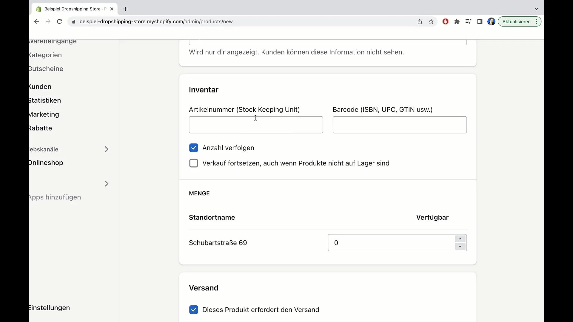 E-Commerce-Kurs: Produkt anlegen in Shopify (Teil zwei) E-Commerce-Kurs: Produkt anlegen in Shopify (Teil zwei)