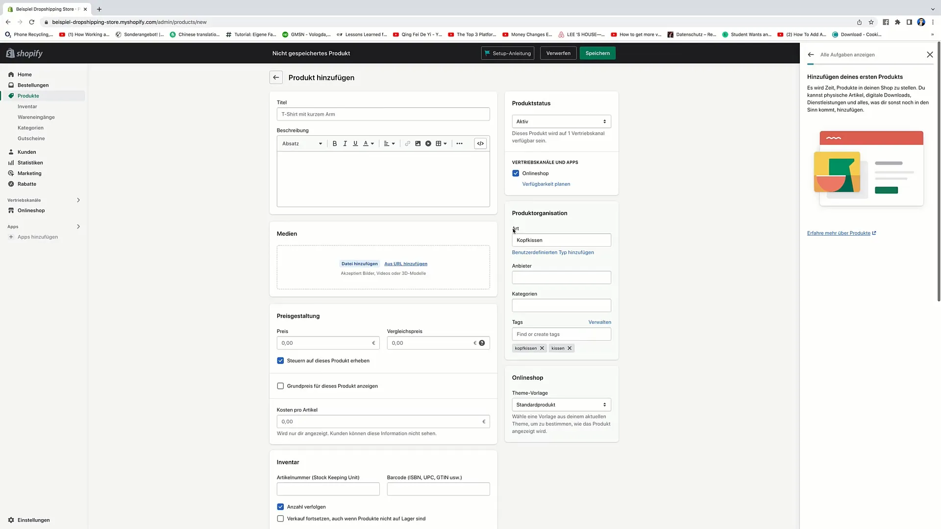 Shopify-productinstellingen efficiënt bewerken
