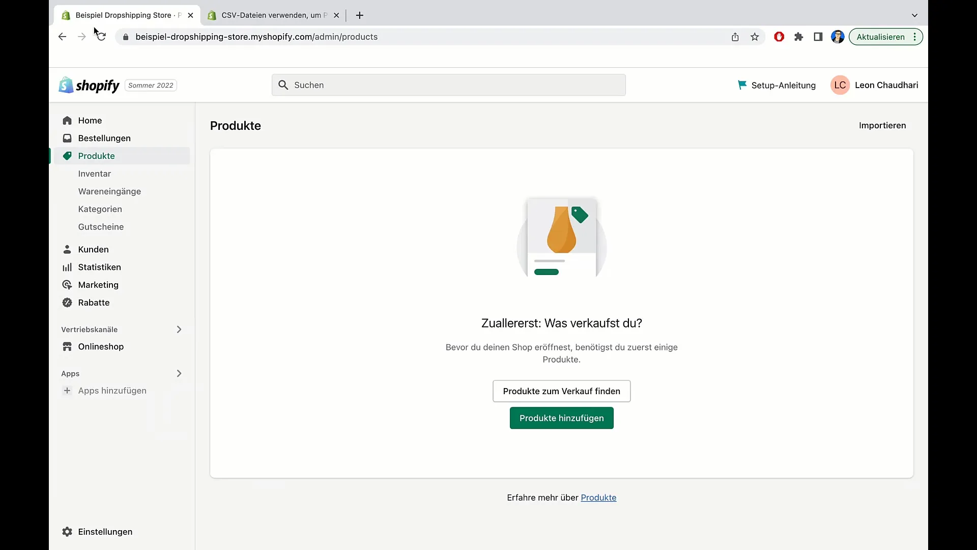 Instructions for importing products into Shopify via CSV file Guide on importing products into Shopify via CSV file