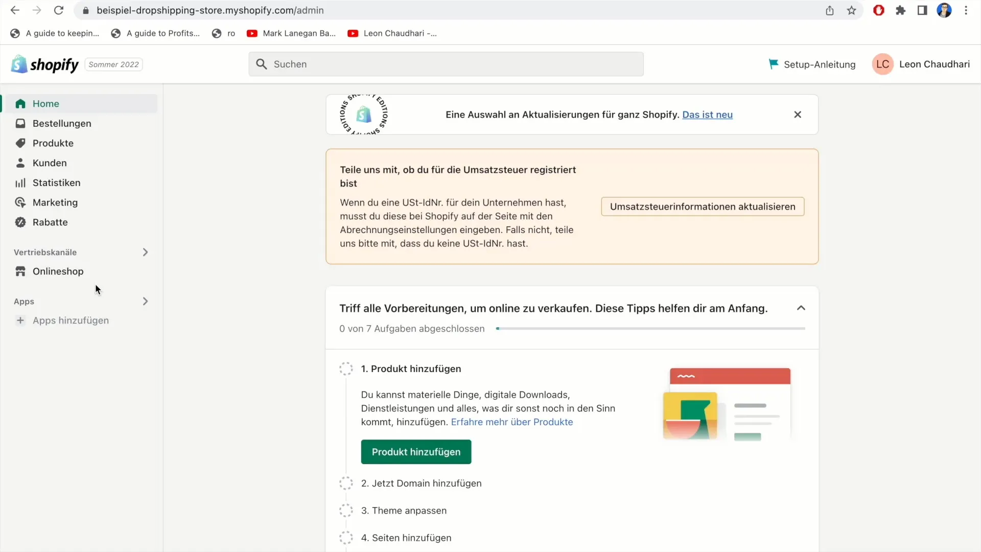 Momsregistreringsnummer i Shopify - Så här gör du steg för steg