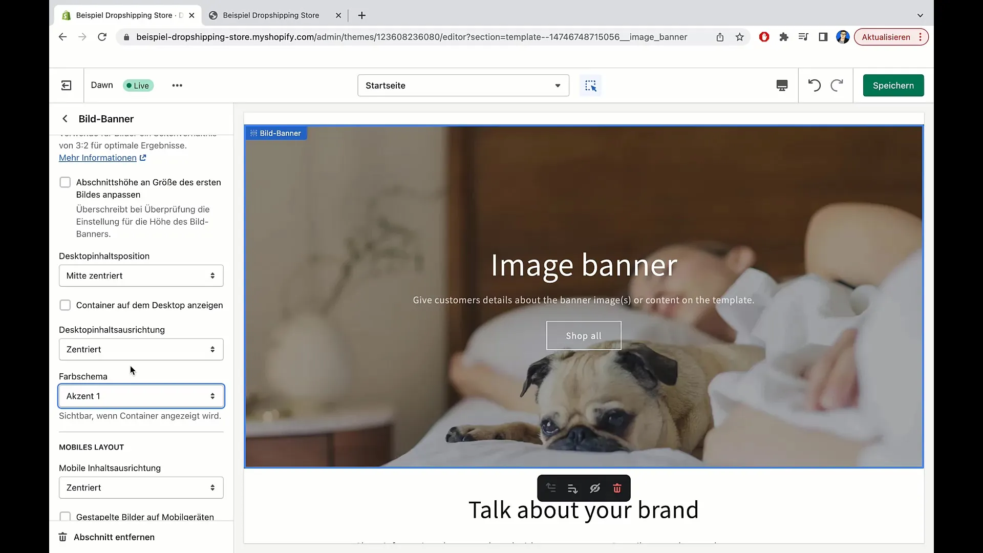 Bannerbild redigera i Shopify - Guide för nybörjare