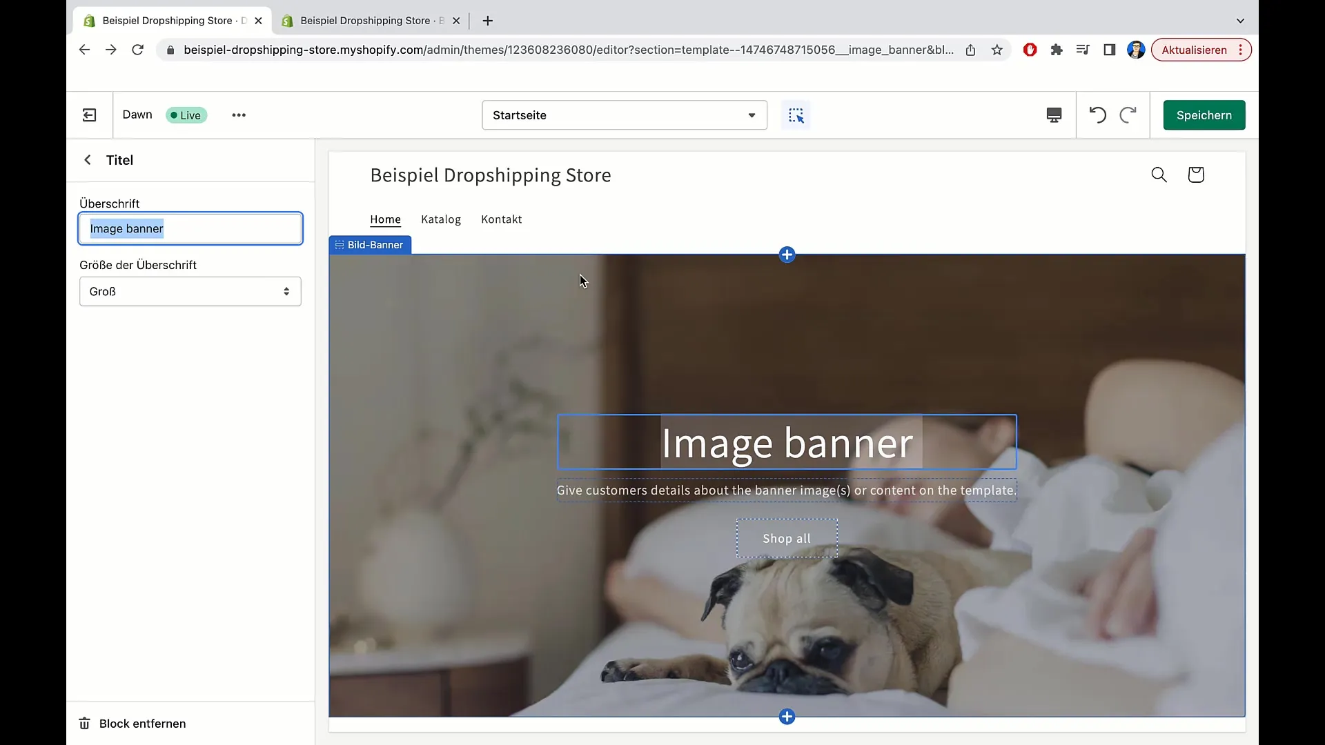 Menyesuaikan gambar banner dan tombol di Shopify - Panduan langkah demi langkah Menyesuaikan gambar banner dan tombol di Shopify - Panduan langkah demi langkah